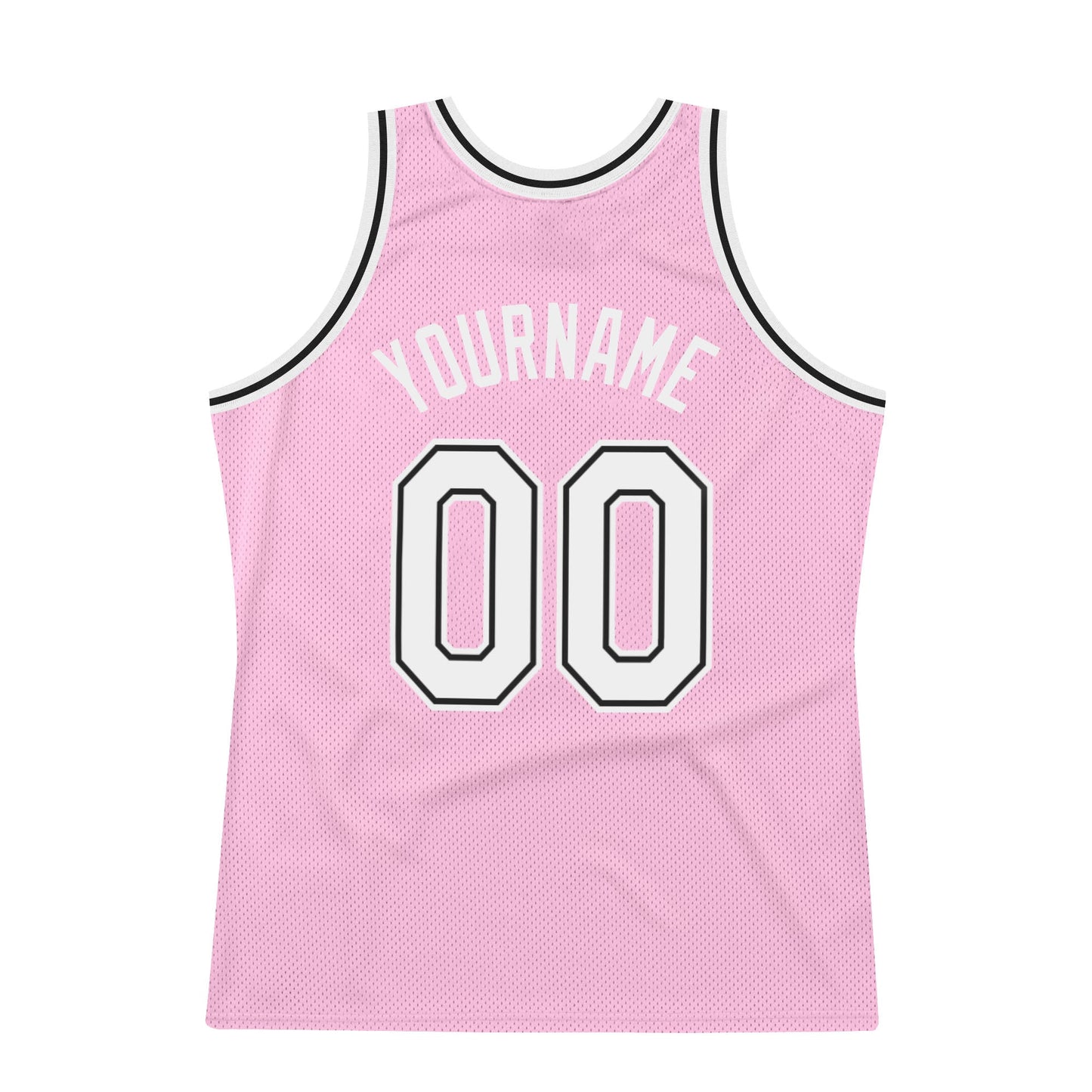 Custom Light Pink White-Black Authentic Throwback Basketball Jersey - Sky-Custom