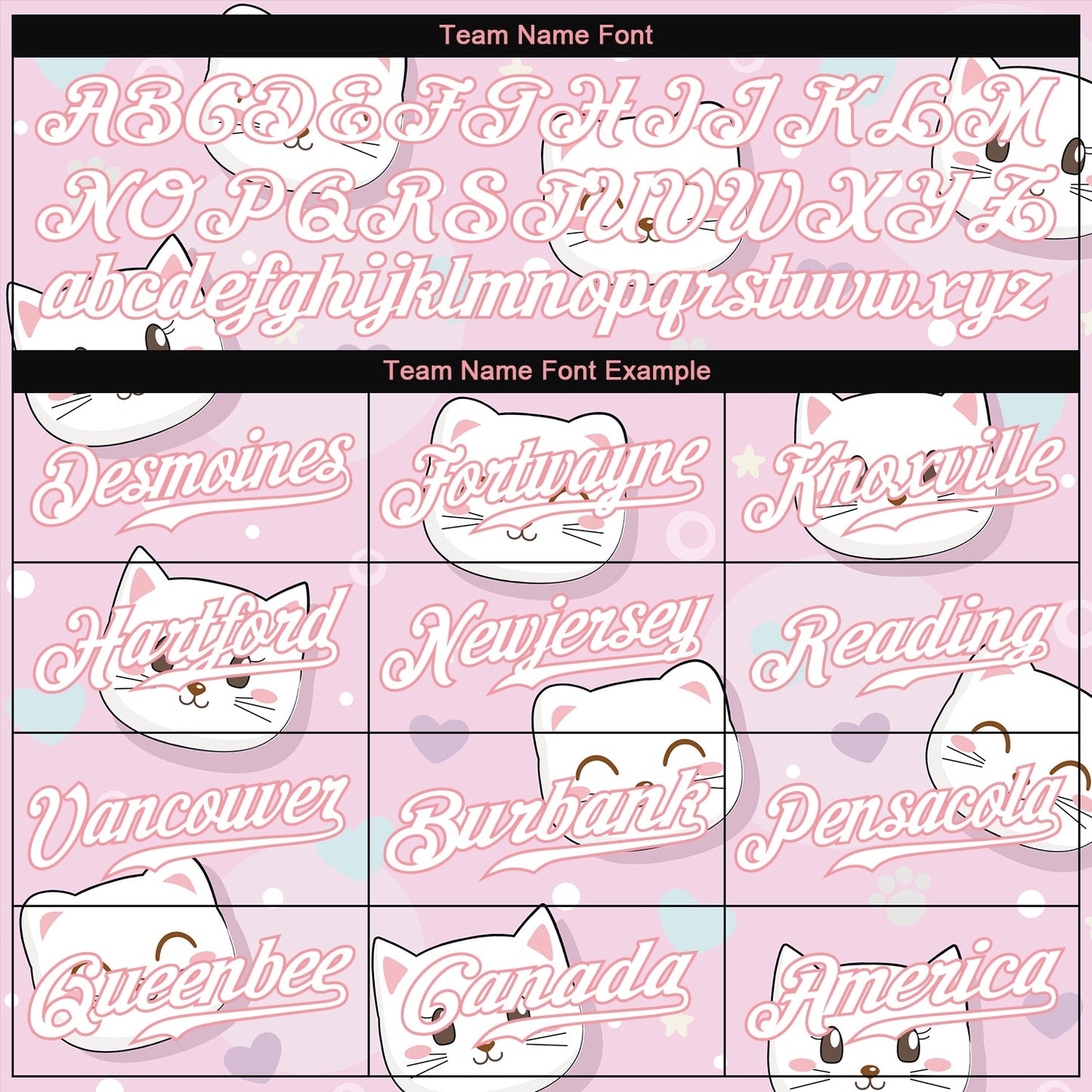 Custom Light Pink White-Light Pink 3D Pattern Design Cats Authentic Baseball Jersey - Sky-Custom