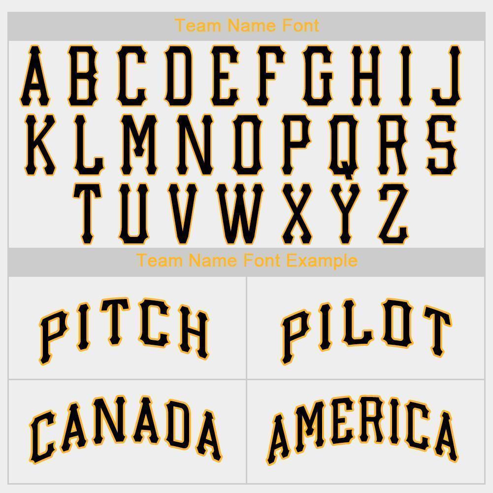 Custom White Black-Gold Baseball Jersey - Sky-Custom
