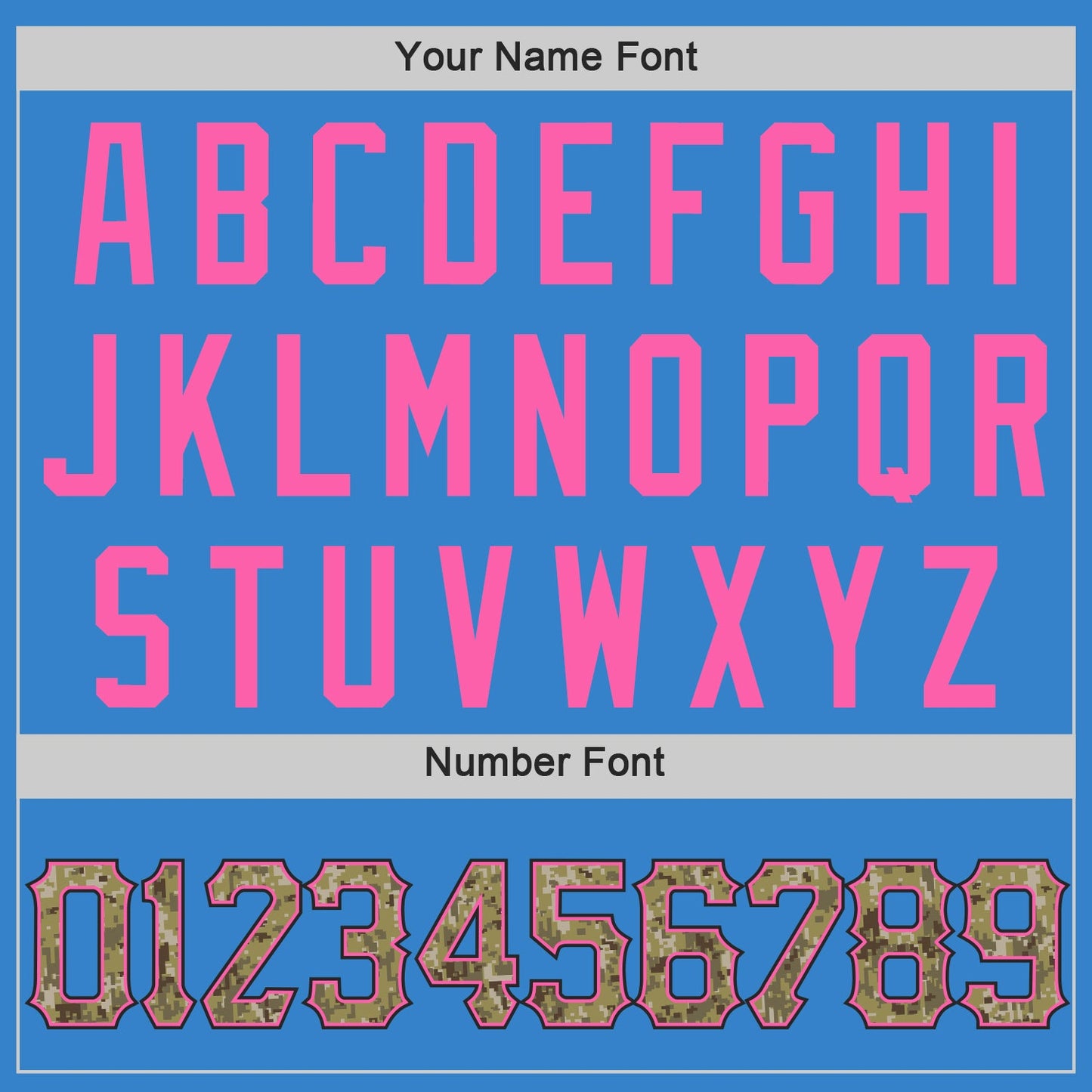 Custom Powder Blue Camo-Pink Authentic Baseball Jersey - Sky-Custom