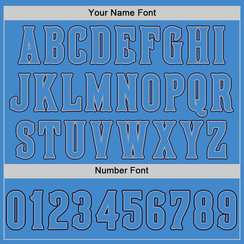 Custom Powder Blue Powder Blue-Navy Authentic Baseball Jersey - Sky-Custom