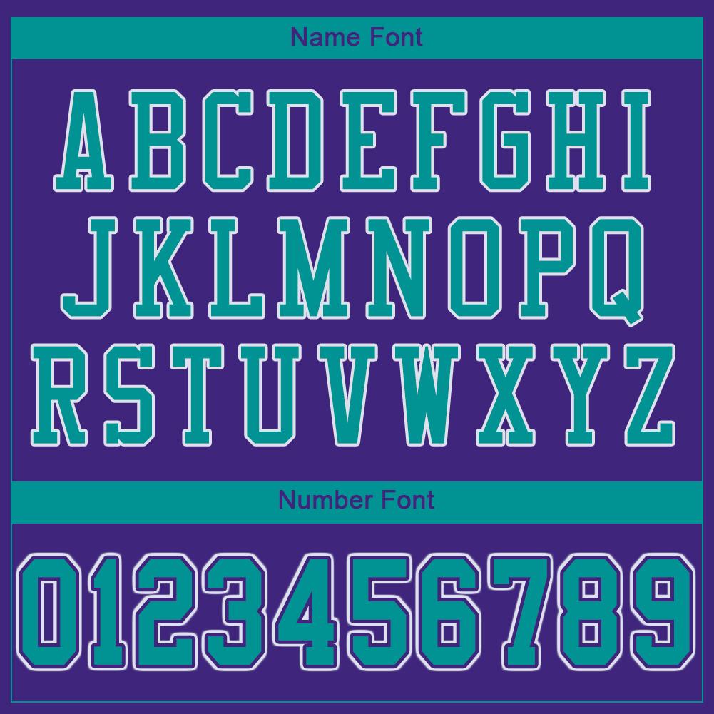 Custom Purple Aqua-White Mesh Authentic Football Jersey - Sky-Custom