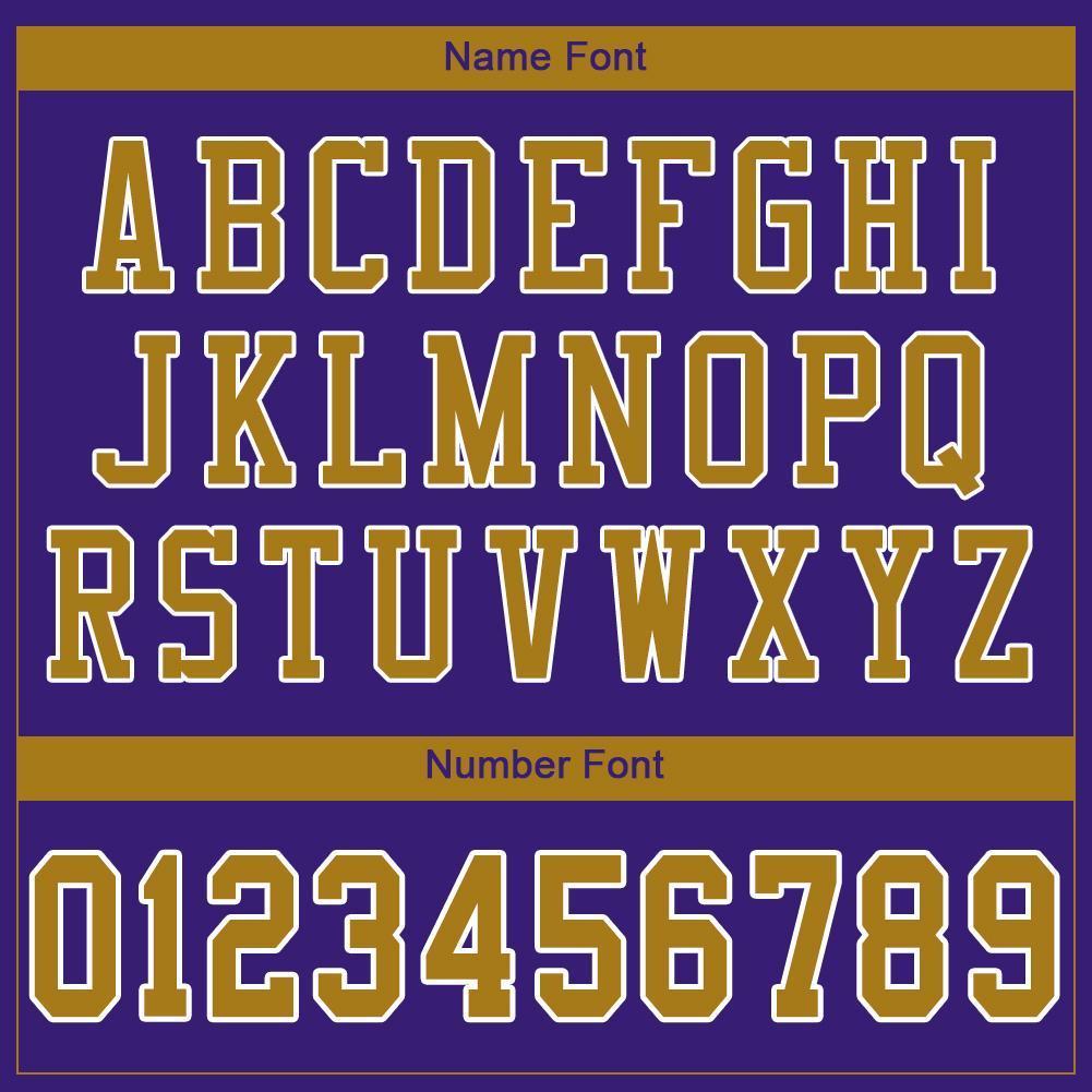Custom Purple Old Gold-White Mesh Authentic Football Jersey - Sky-Custom
