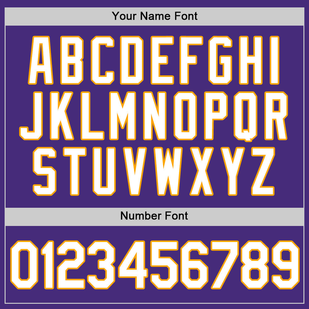 Custom Purple White-Gold Authentic Baseball Jersey - Sky-Custom