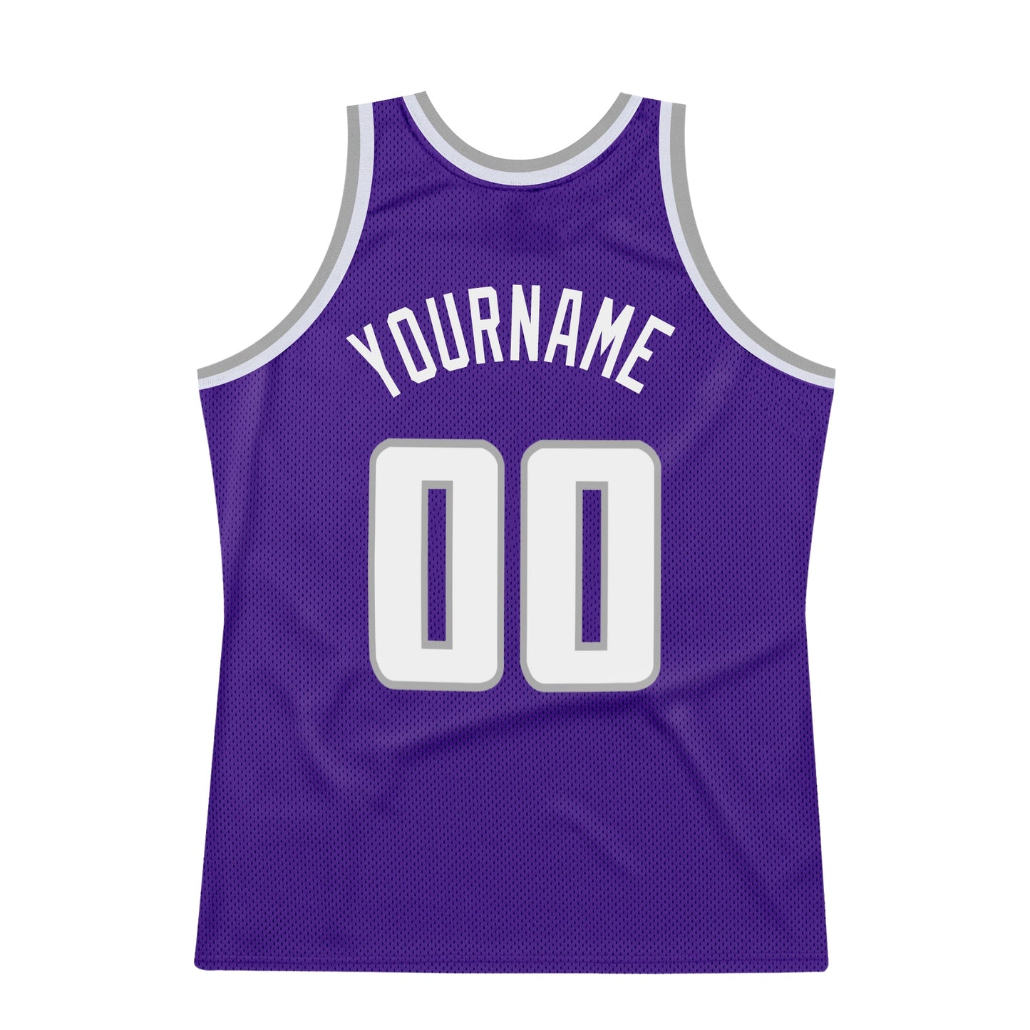 Custom Purple White-Gray Authentic Throwback Basketball Jersey - Sky-Custom