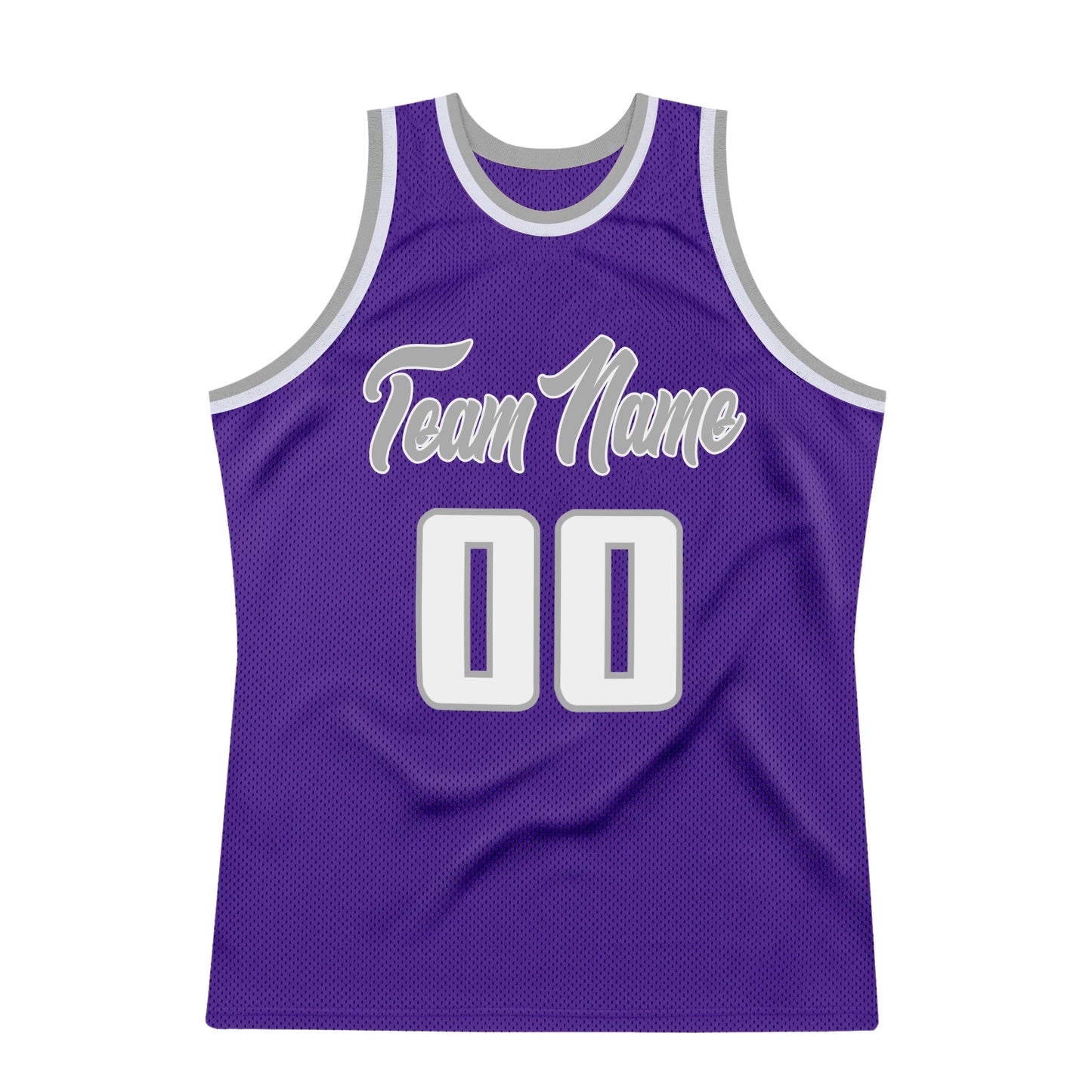 Custom Purple White-Gray Authentic Throwback Basketball Jersey - Sky-Custom
