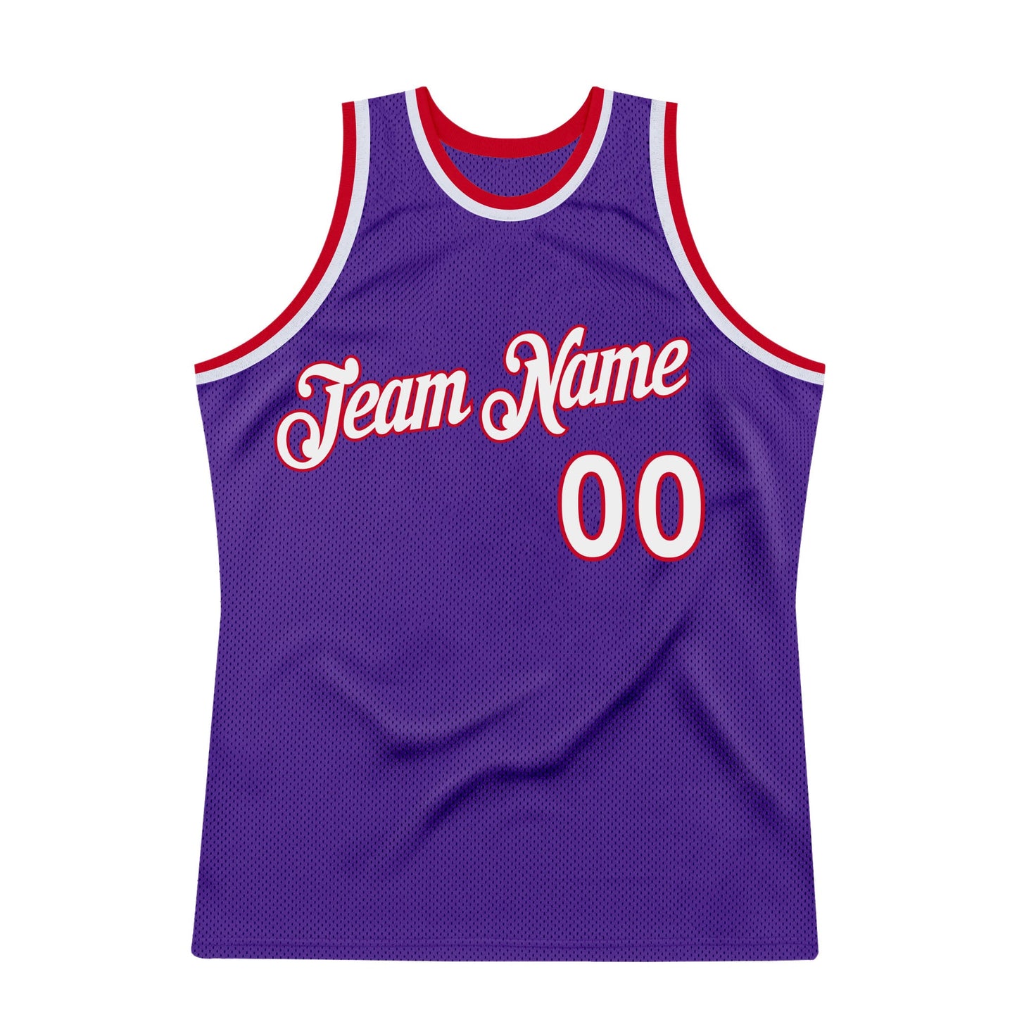 Custom Purple White-Red Authentic Throwback Basketball Jersey - Sky-Custom