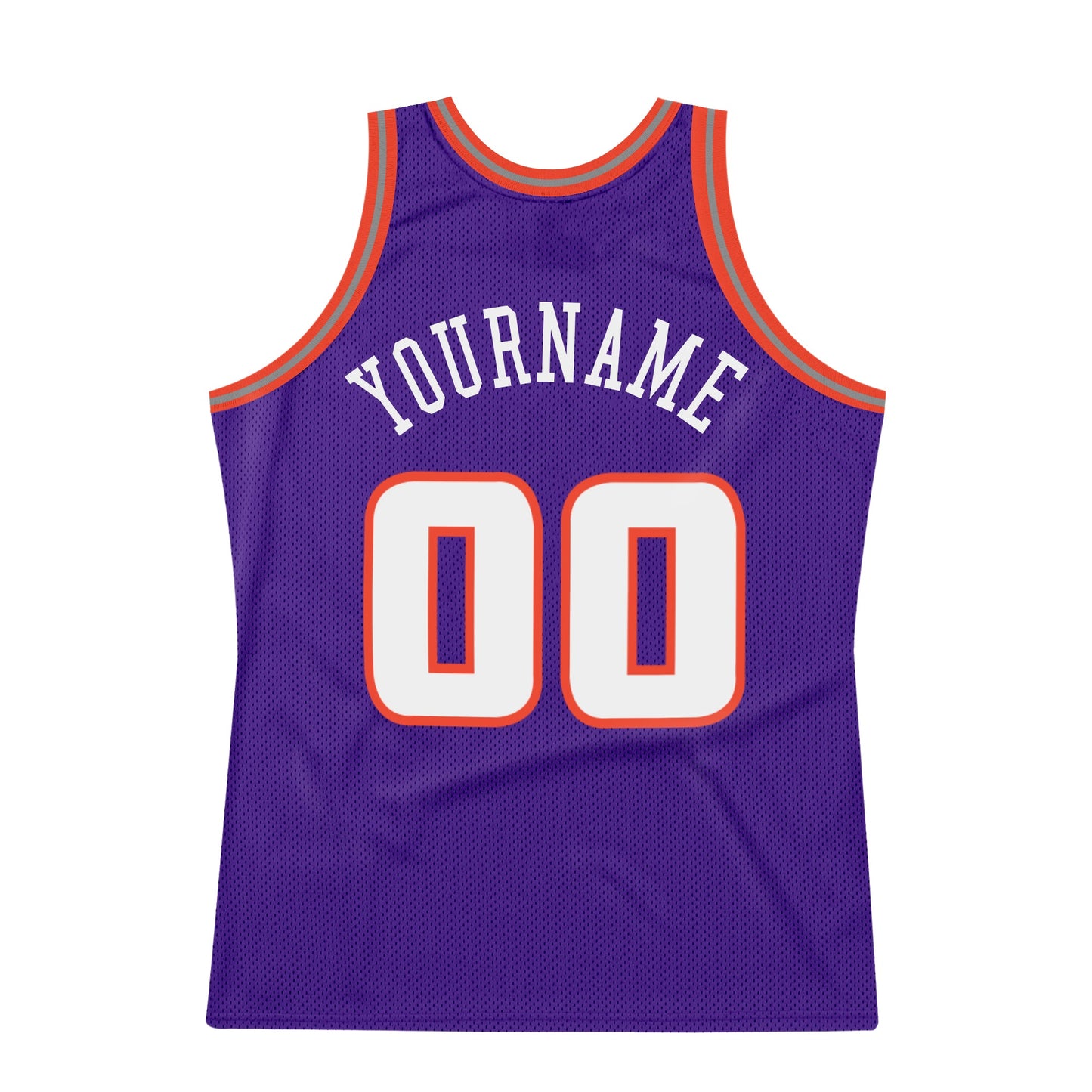 Custom Purple White-Orange Authentic Throwback Basketball Jersey - Sky-Custom