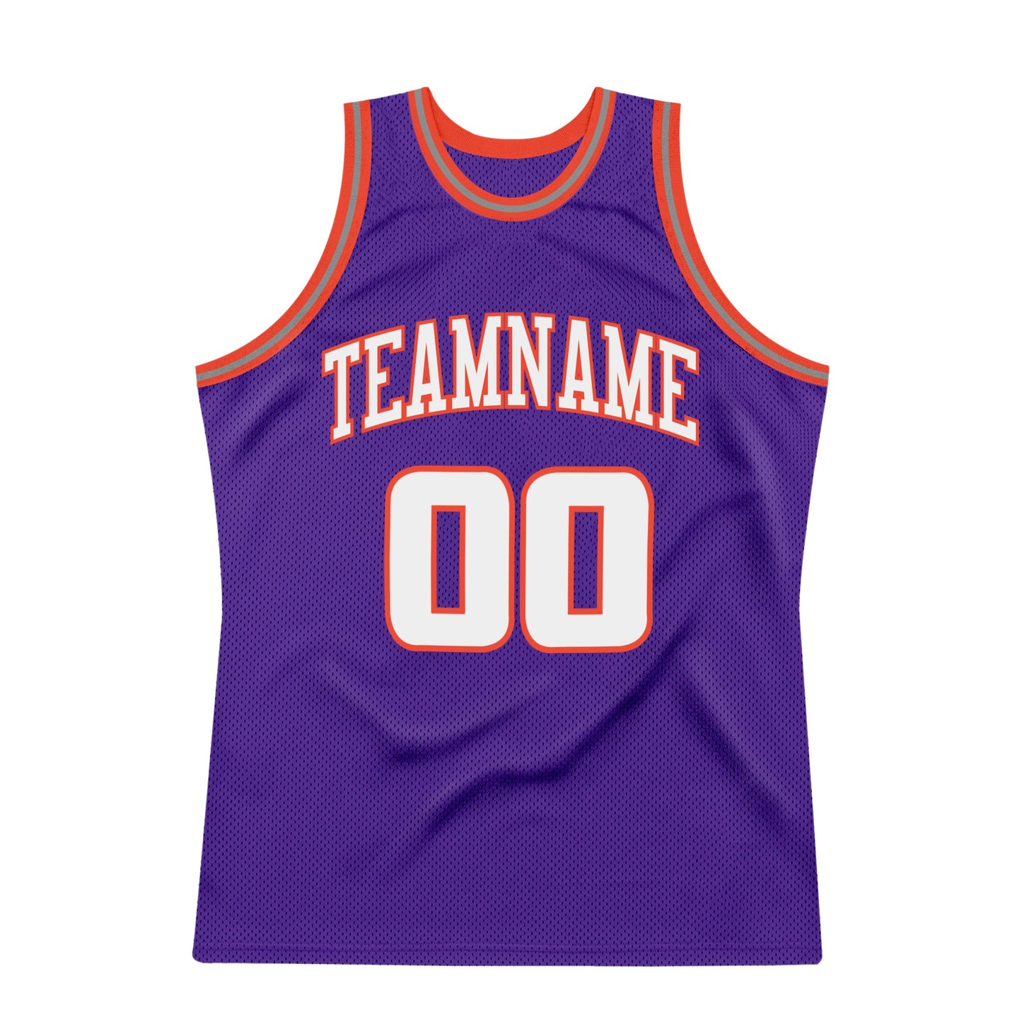 Custom Purple White-Orange Authentic Throwback Basketball Jersey - Sky-Custom