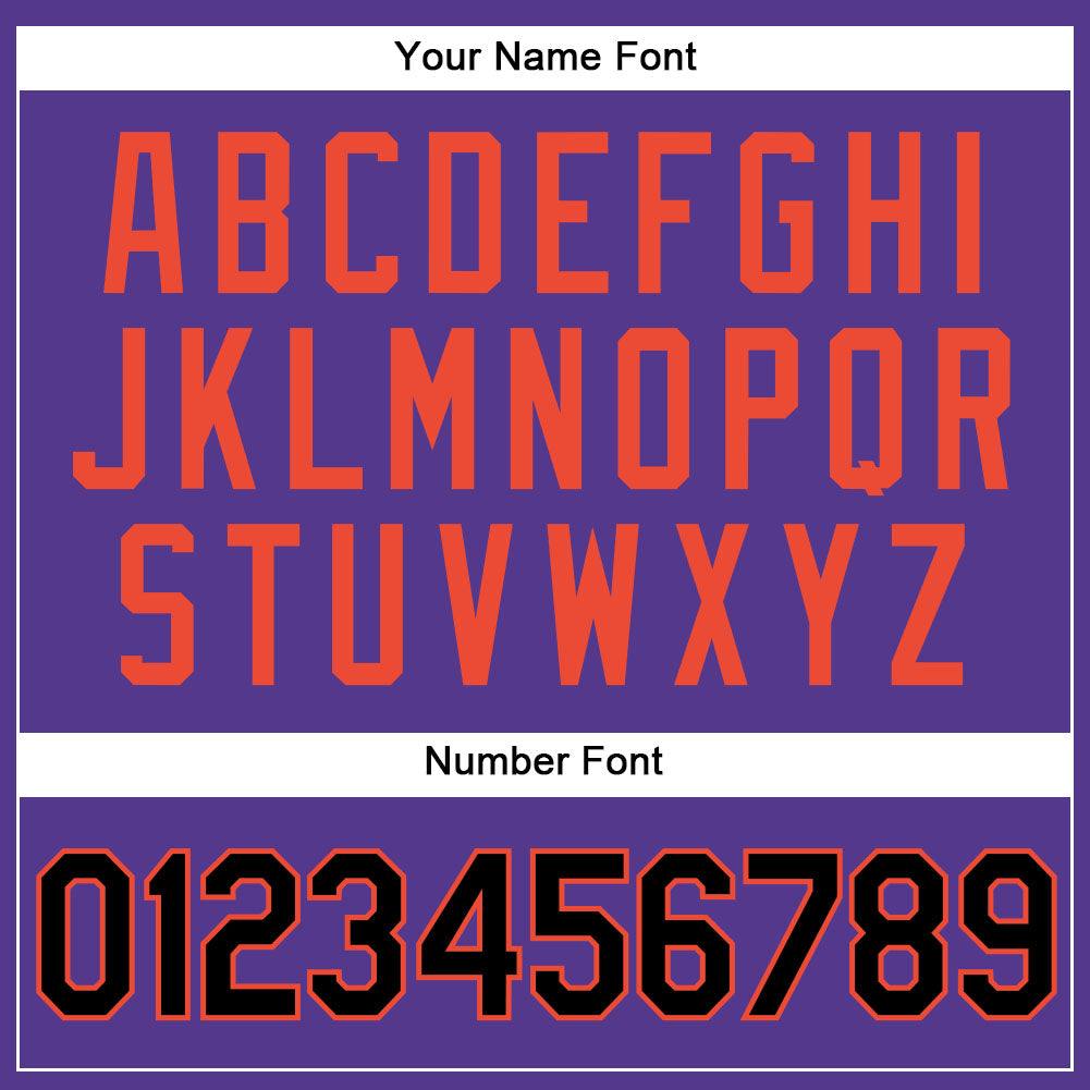 Custom Purple Black Pinstripe Black-Orange Authentic Basketball Jersey - Sky-Custom