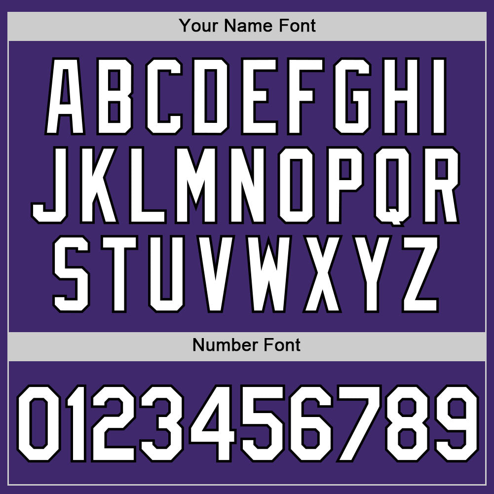 Custom Purple White-Black Authentic Baseball Jersey - Sky-Custom