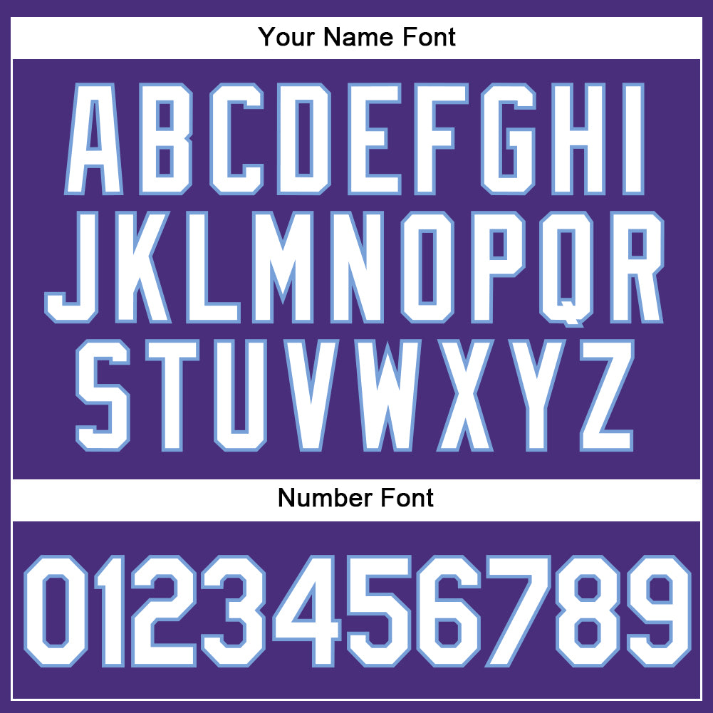 Custom Purple White-Light Blue Authentic Baseball Jersey - Sky-Custom