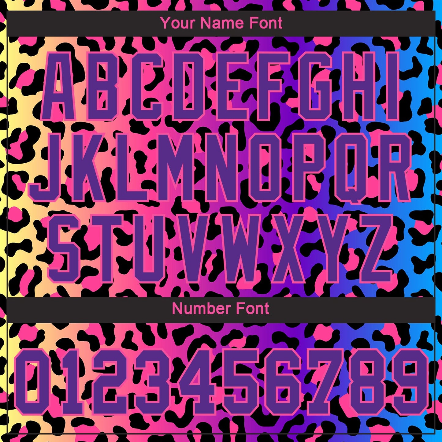 Custom Purple Purple-Pink 3D Pattern Design Leopard Authentic Baseball Jersey - Sky-Custom