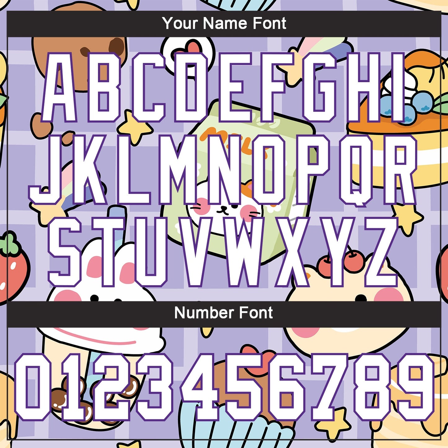 Custom Purple White-Purple 3D Pattern Design Sticker Cartoons Authentic Baseball Jersey - Sky-Custom