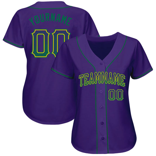 Custom Purple Kelly Green-Gold Authentic Drift Fashion Baseball Jersey - Sky-Custom