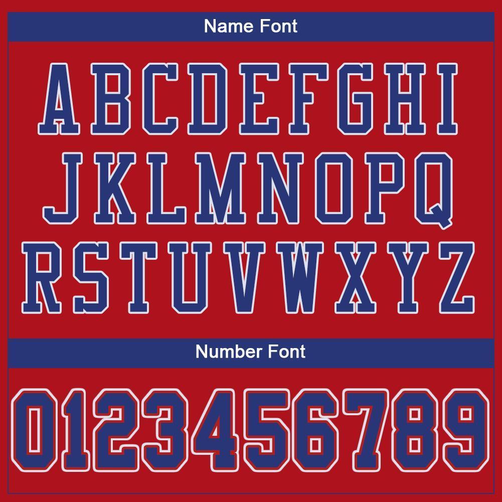 Custom Red Royal-White Mesh Authentic Football Jersey - Sky-Custom