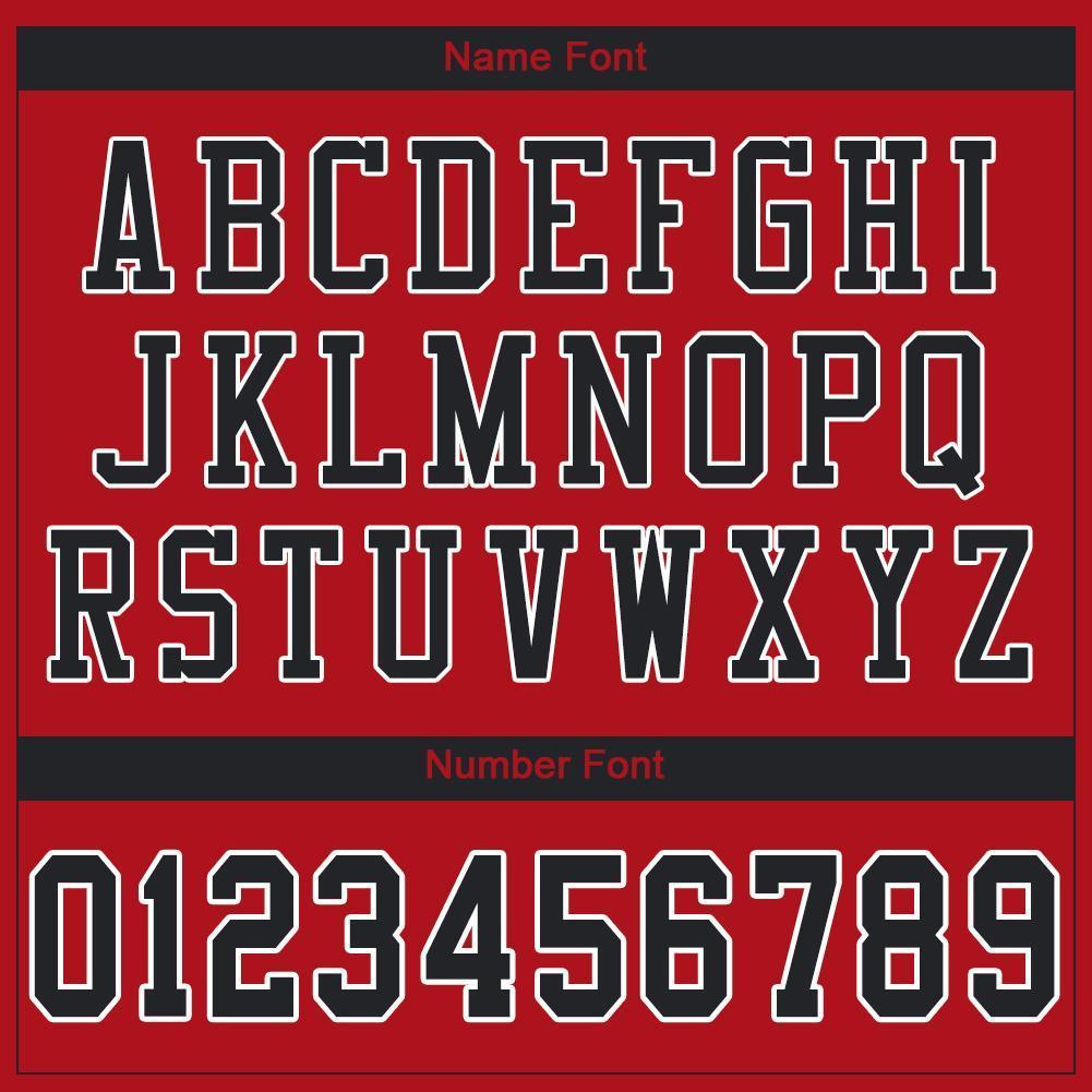 Custom Red Black-White Mesh Authentic Football Jersey - Sky-Custom