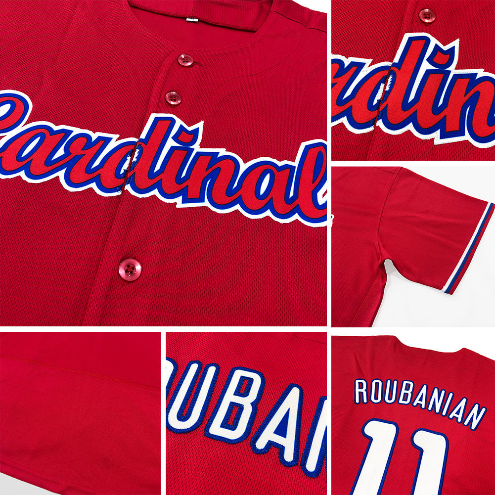 Custom Red Red-Navy Authentic Baseball Jersey - Sky-Custom