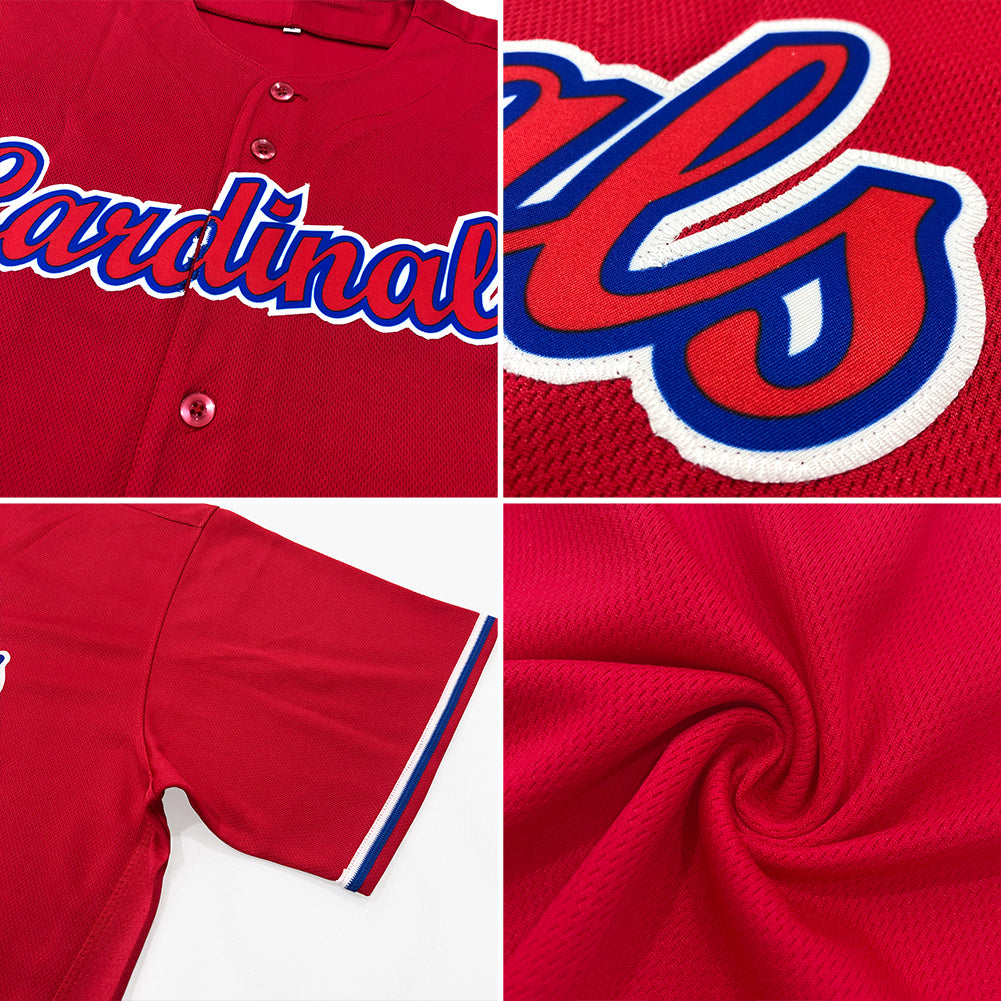 Custom Red Red-Navy Authentic Baseball Jersey - Sky-Custom