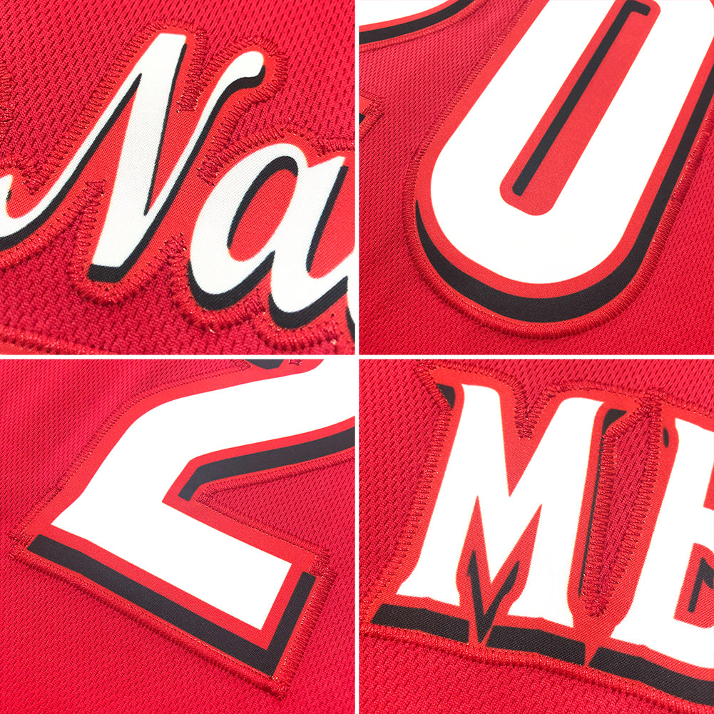 Custom Red White-Royal Authentic Baseball Jersey - Sky-Custom