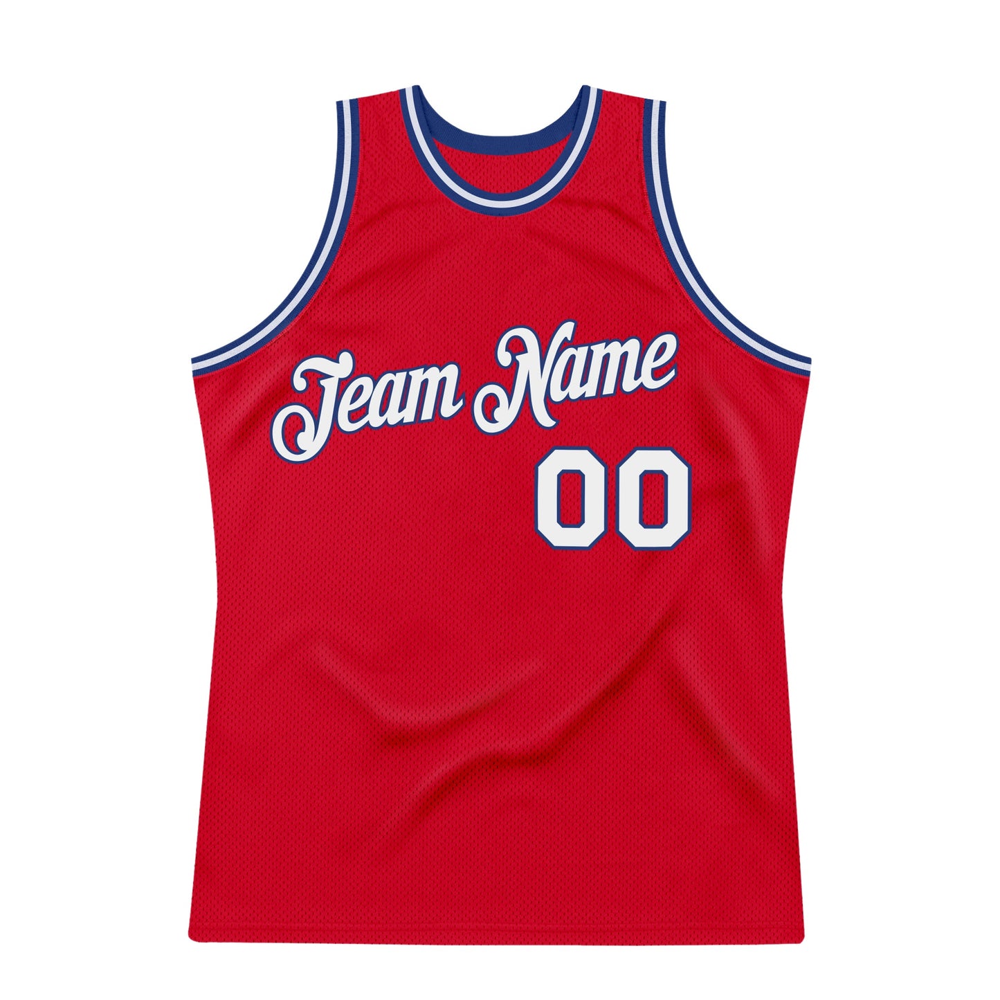 Custom Red White-Royal Authentic Throwback Basketball Jersey - Sky-Custom