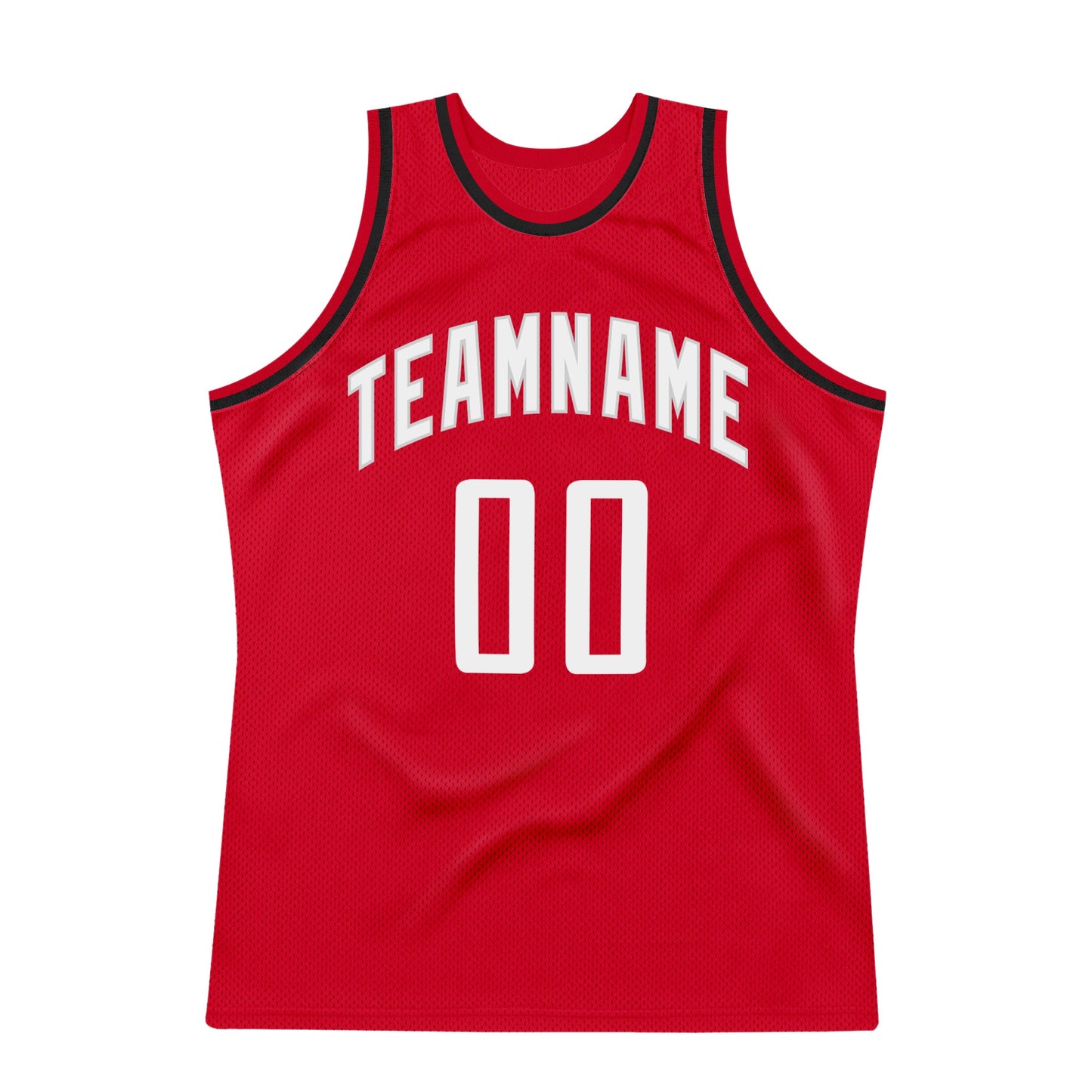 Custom Red White-Black Authentic Throwback Basketball Jersey - Sky-Custom