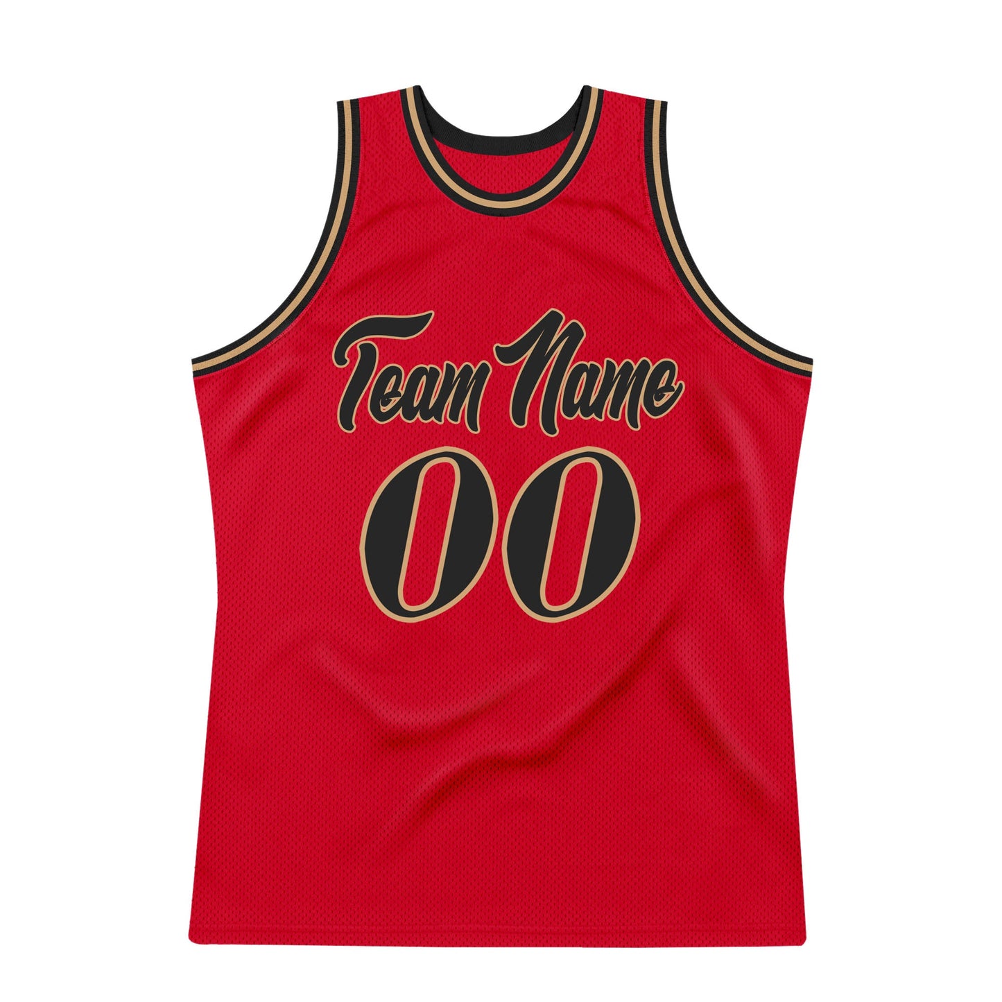 Custom Red Black-Old Gold Authentic Throwback Basketball Jersey - Sky-Custom