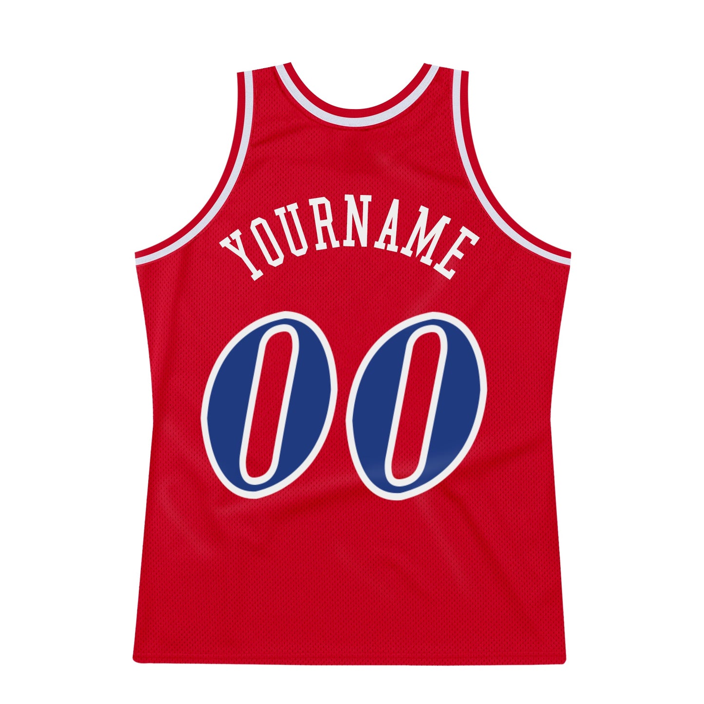 Custom Red Royal-White Authentic Throwback Basketball Jersey - Sky-Custom