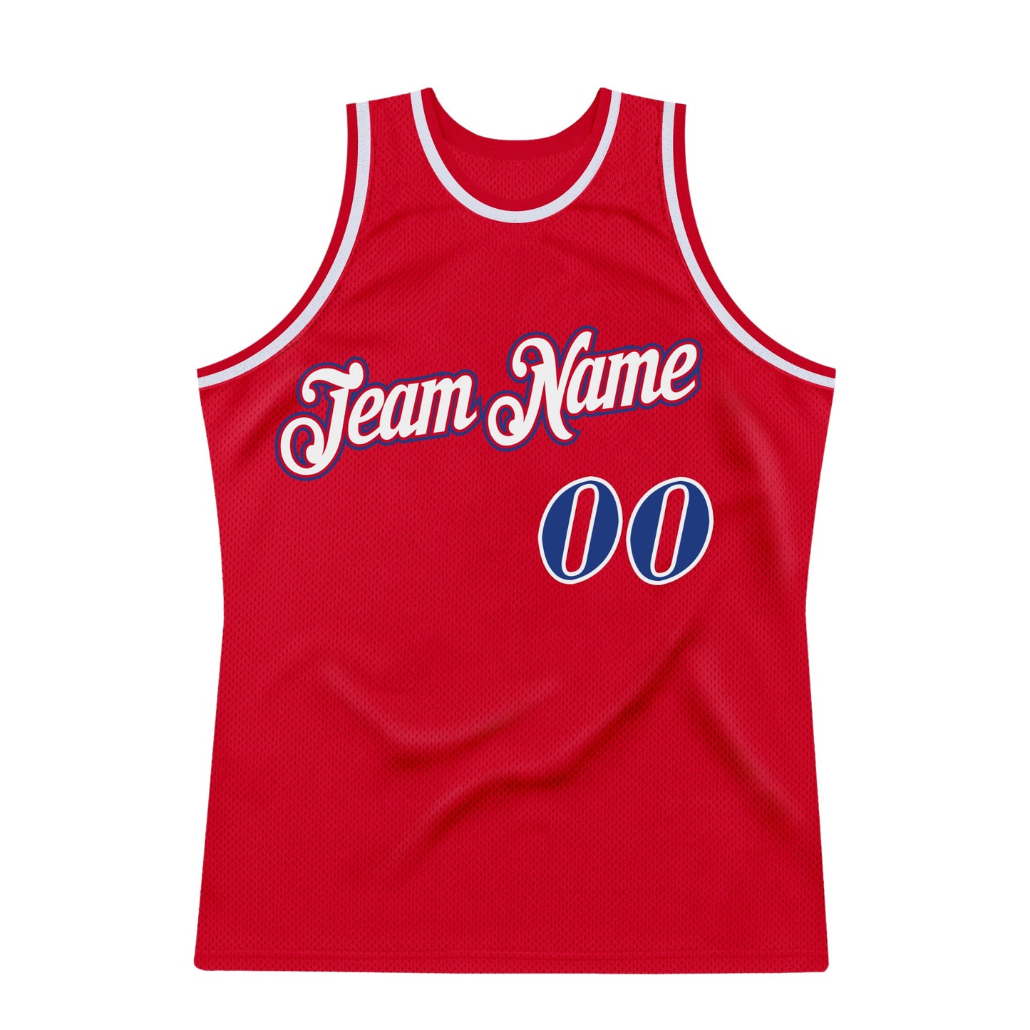 Custom Red Royal-White Authentic Throwback Basketball Jersey - Sky-Custom