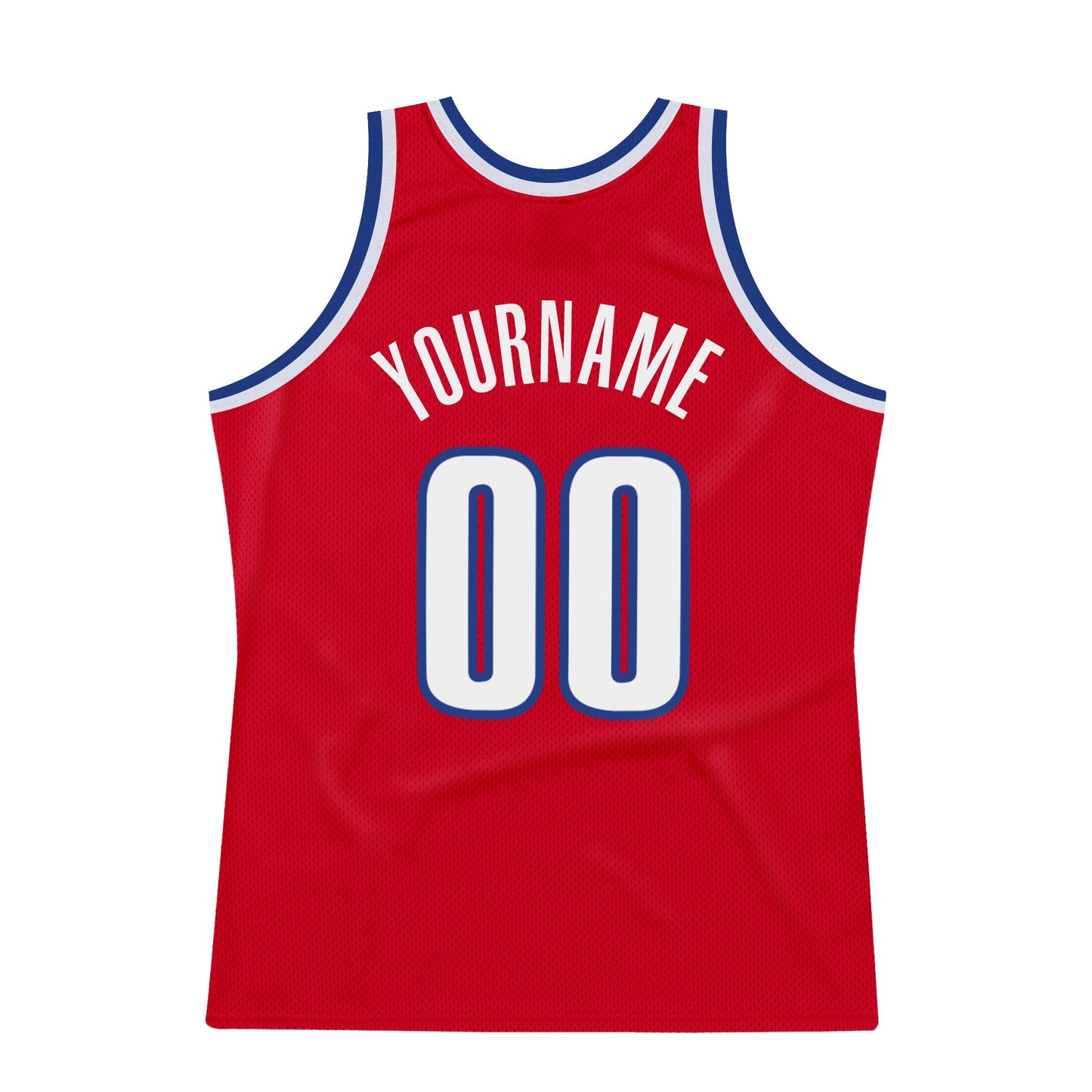 Custom Red White-Royal Authentic Throwback Basketball Jersey - Sky-Custom