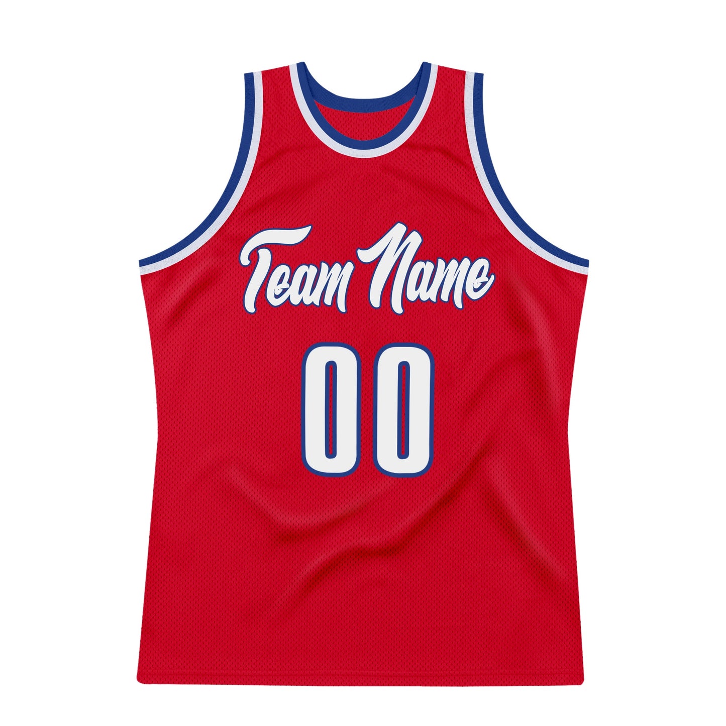 Custom Red White-Royal Authentic Throwback Basketball Jersey - Sky-Custom