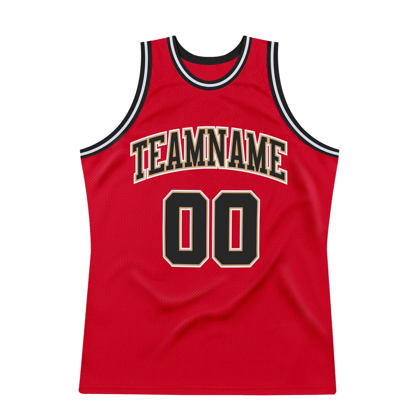 Custom Red Black-White Authentic Throwback Basketball Jersey - Sky-Custom