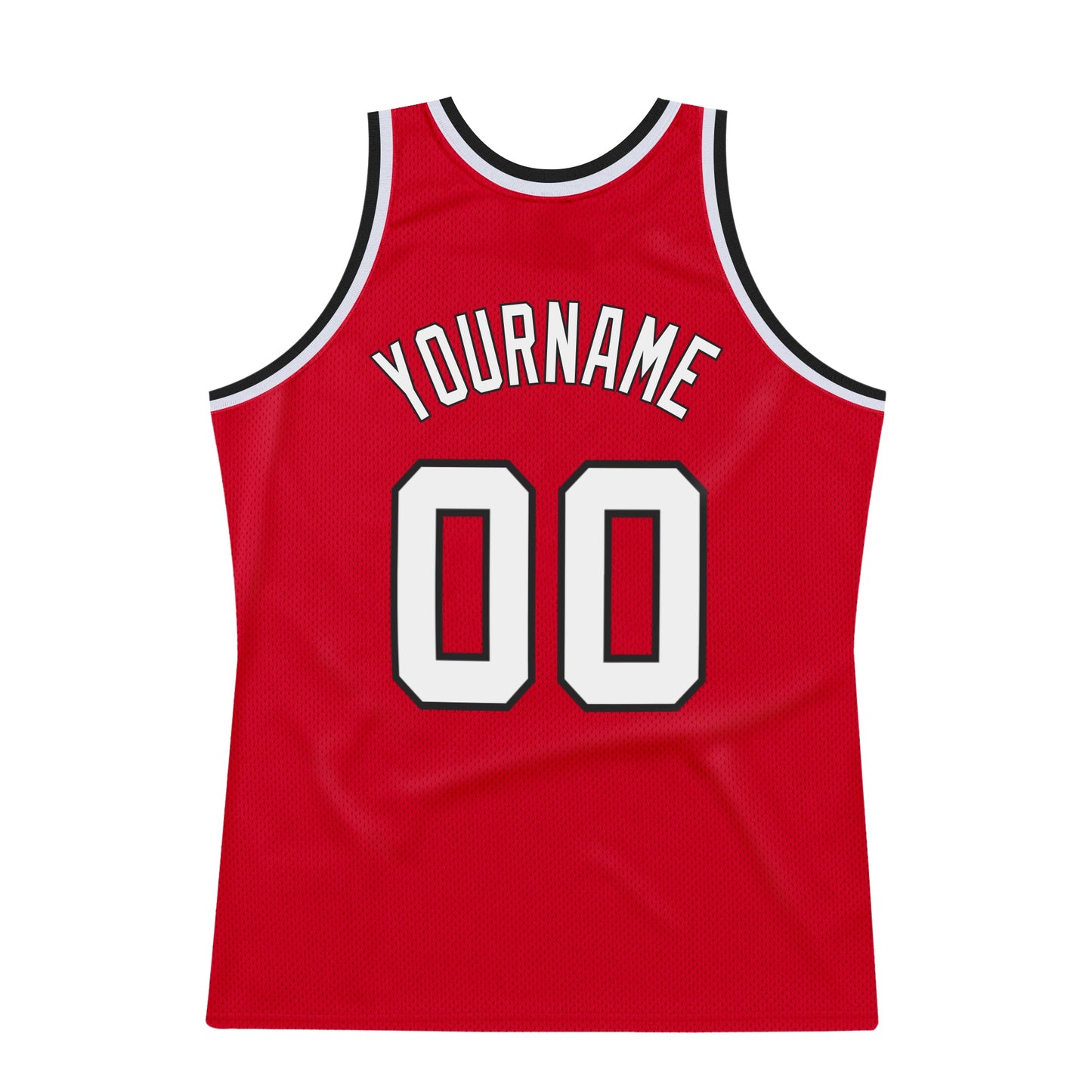 Custom Red White-Black Authentic Throwback Basketball Jersey - Sky-Custom