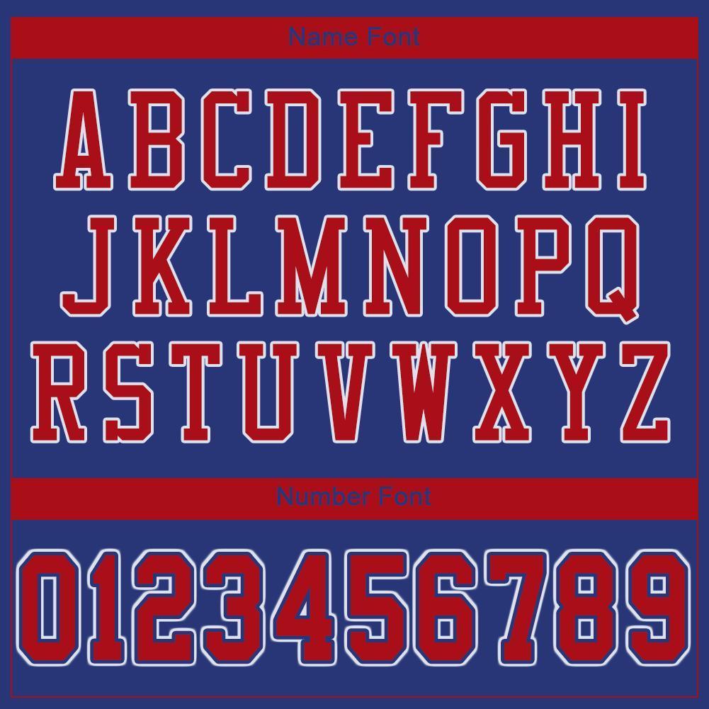Custom Royal Red-White Mesh Authentic Football Jersey - Sky-Custom