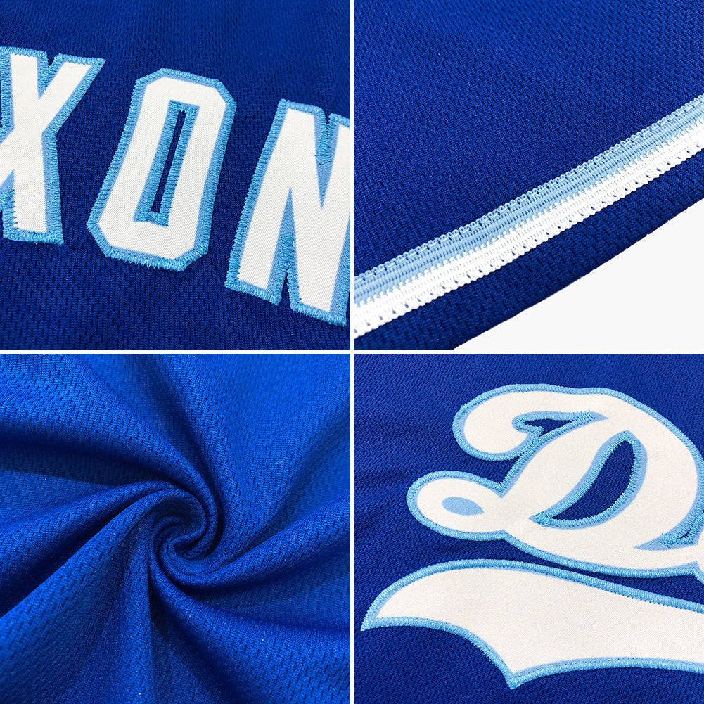 Custom Royal Gray-Navy Authentic American Flag Fashion Baseball Jersey - Sky-Custom