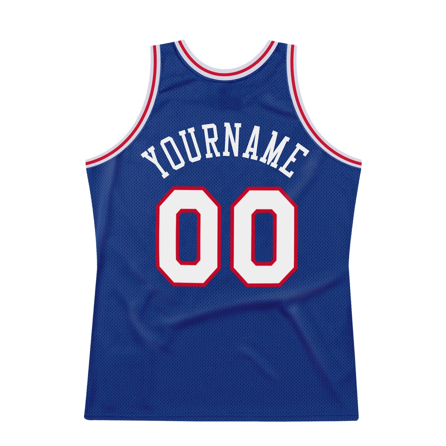 Custom Royal White-Red Authentic Throwback Basketball Jersey - Sky-Custom