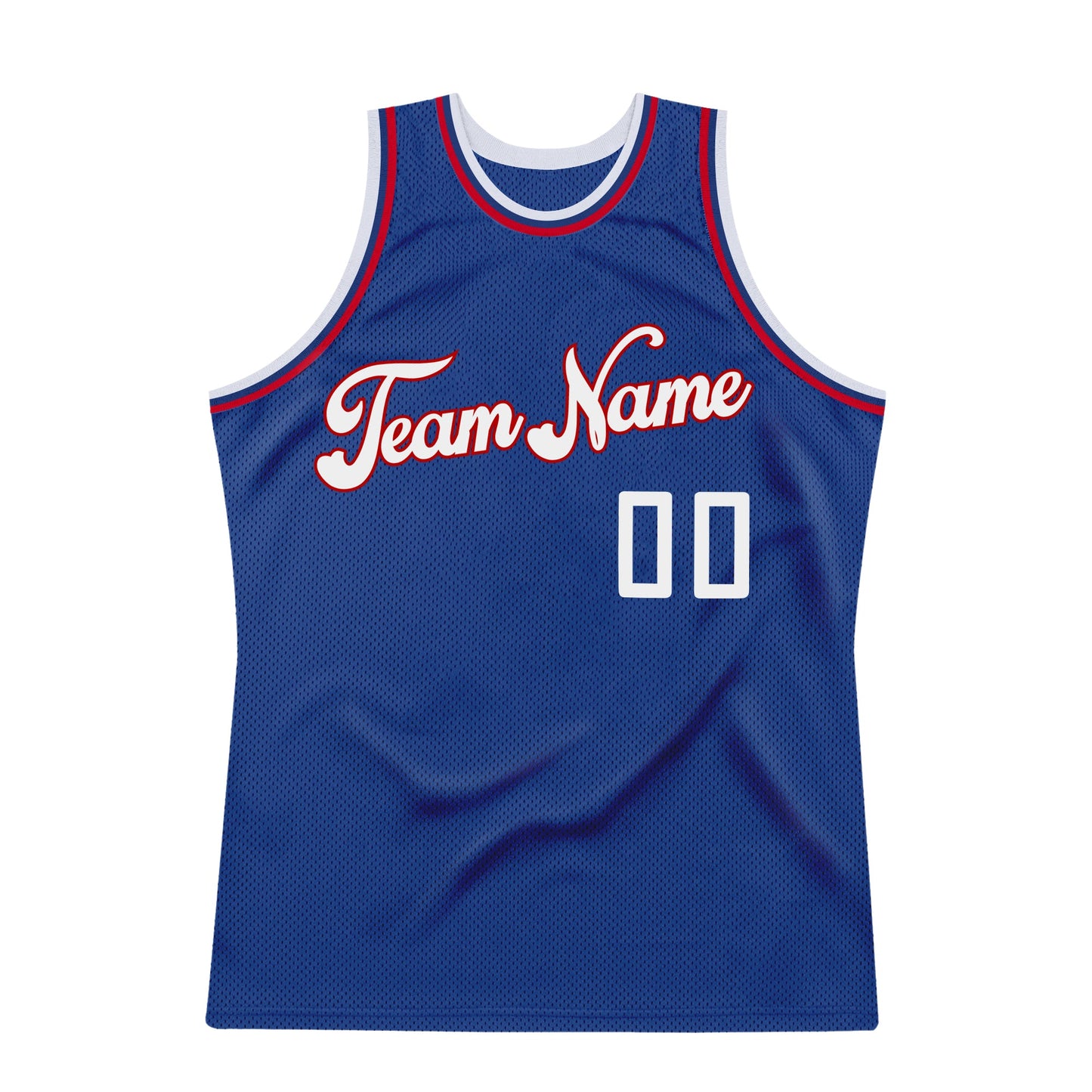 Custom Royal White-Red Authentic Throwback Basketball Jersey - Sky-Custom
