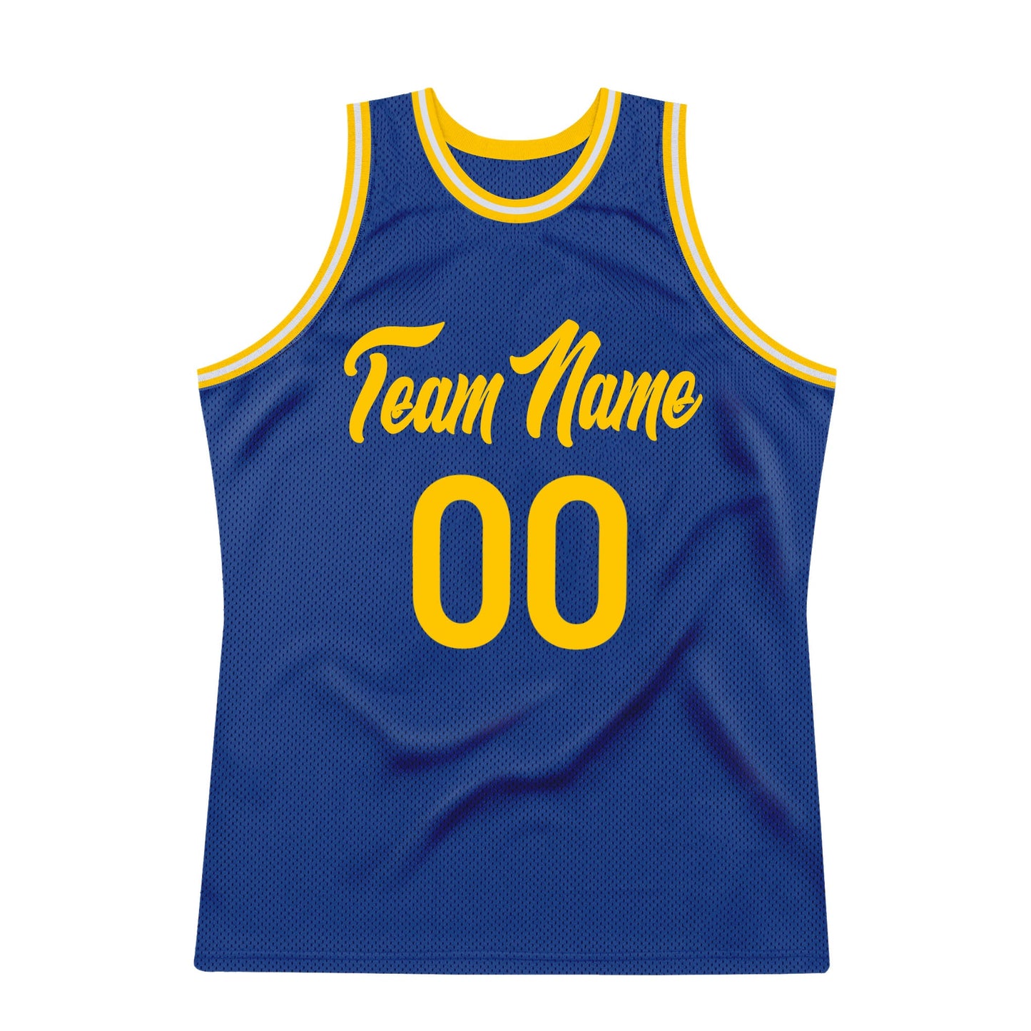 Custom Royal Gold-White Authentic Throwback Basketball Jersey - Sky-Custom