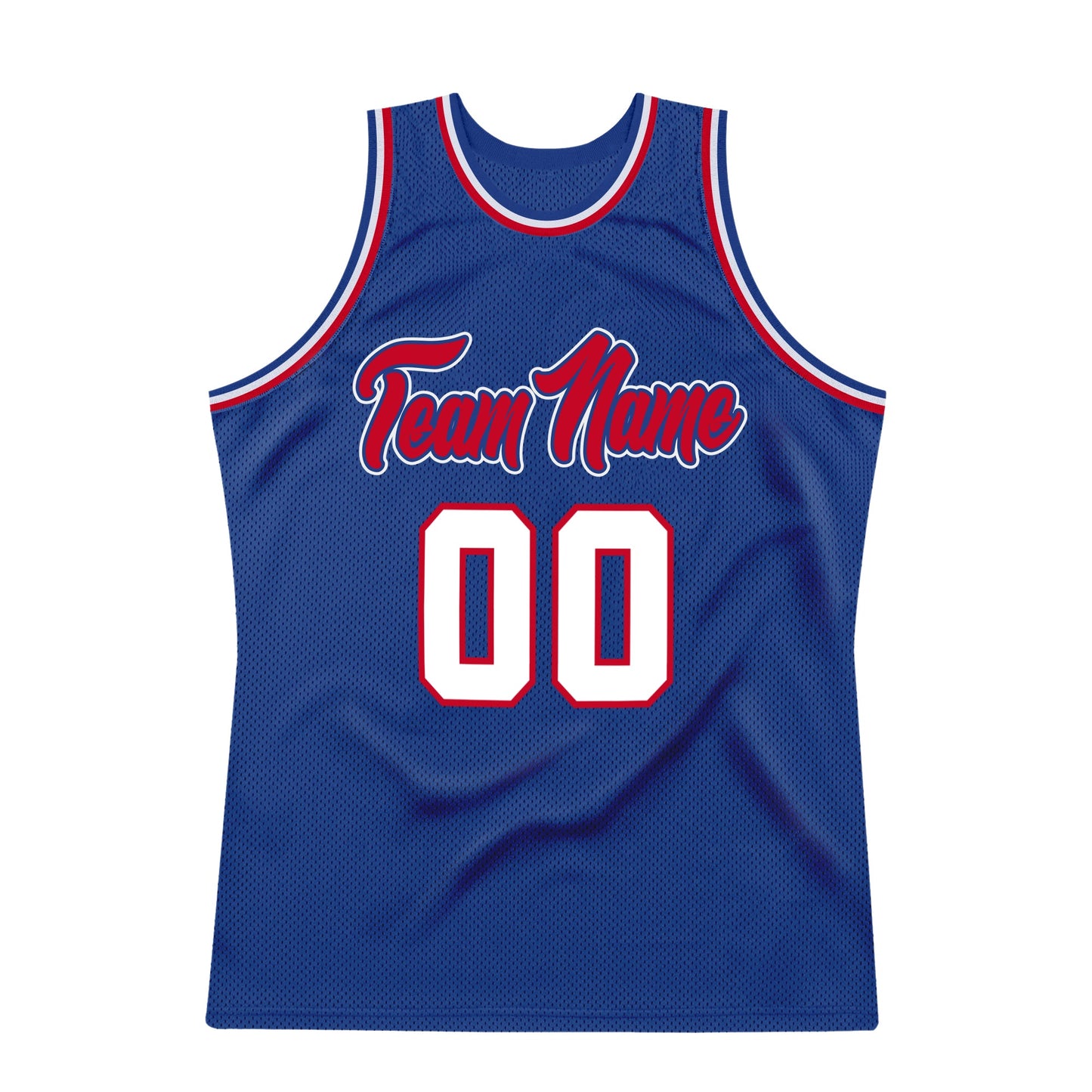 Custom Royal White-Red Authentic Throwback Basketball Jersey - Sky-Custom