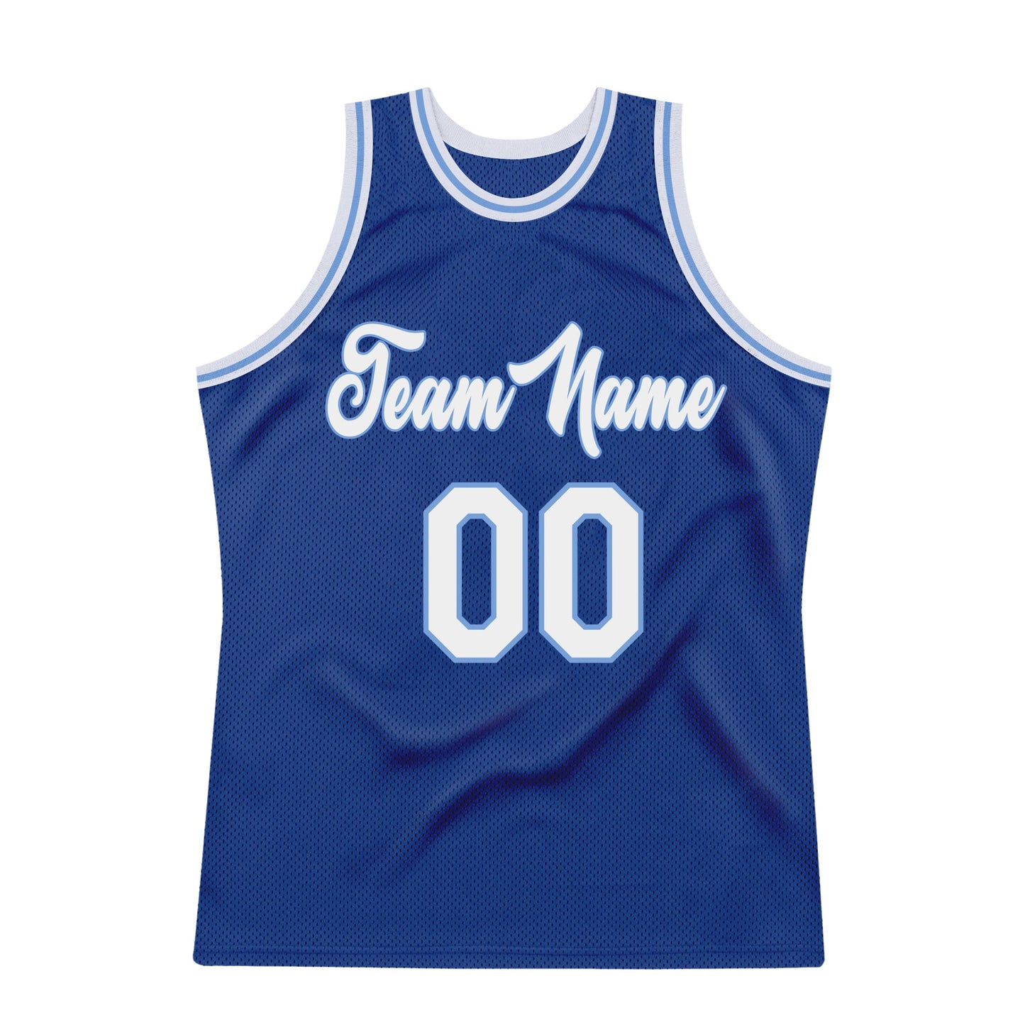 Custom Royal White-Light Blue Authentic Throwback Basketball Jersey - Sky-Custom