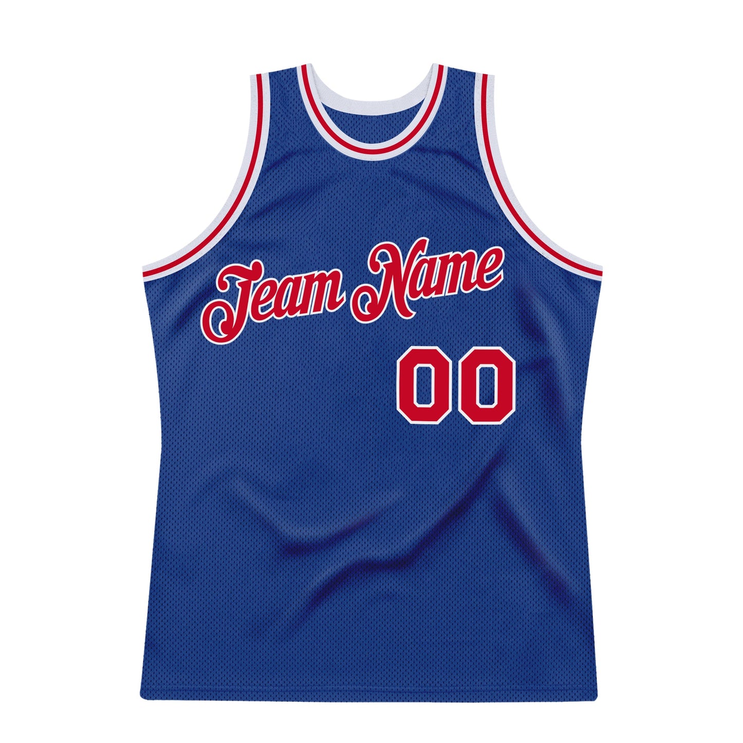 Custom Royal Red-White Authentic Throwback Basketball Jersey - Sky-Custom