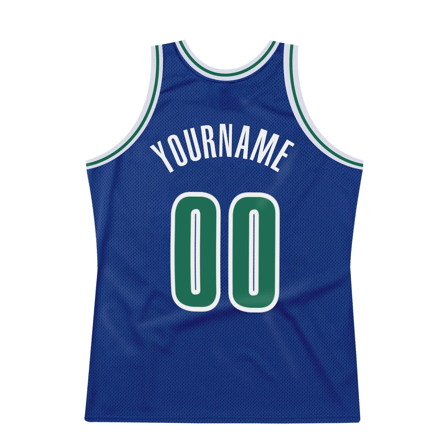 Custom Royal Kelly Green-White Authentic Throwback Basketball Jersey - Sky-Custom