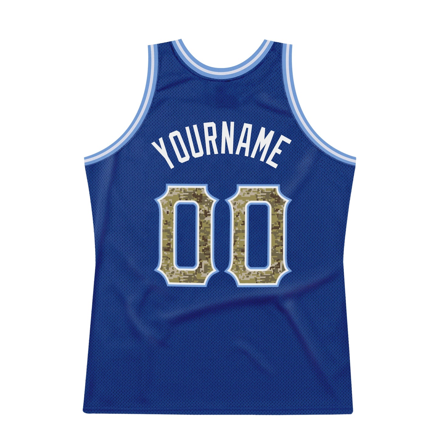 Custom Royal Camo-Light Blue Authentic Throwback Basketball Jersey - Sky-Custom