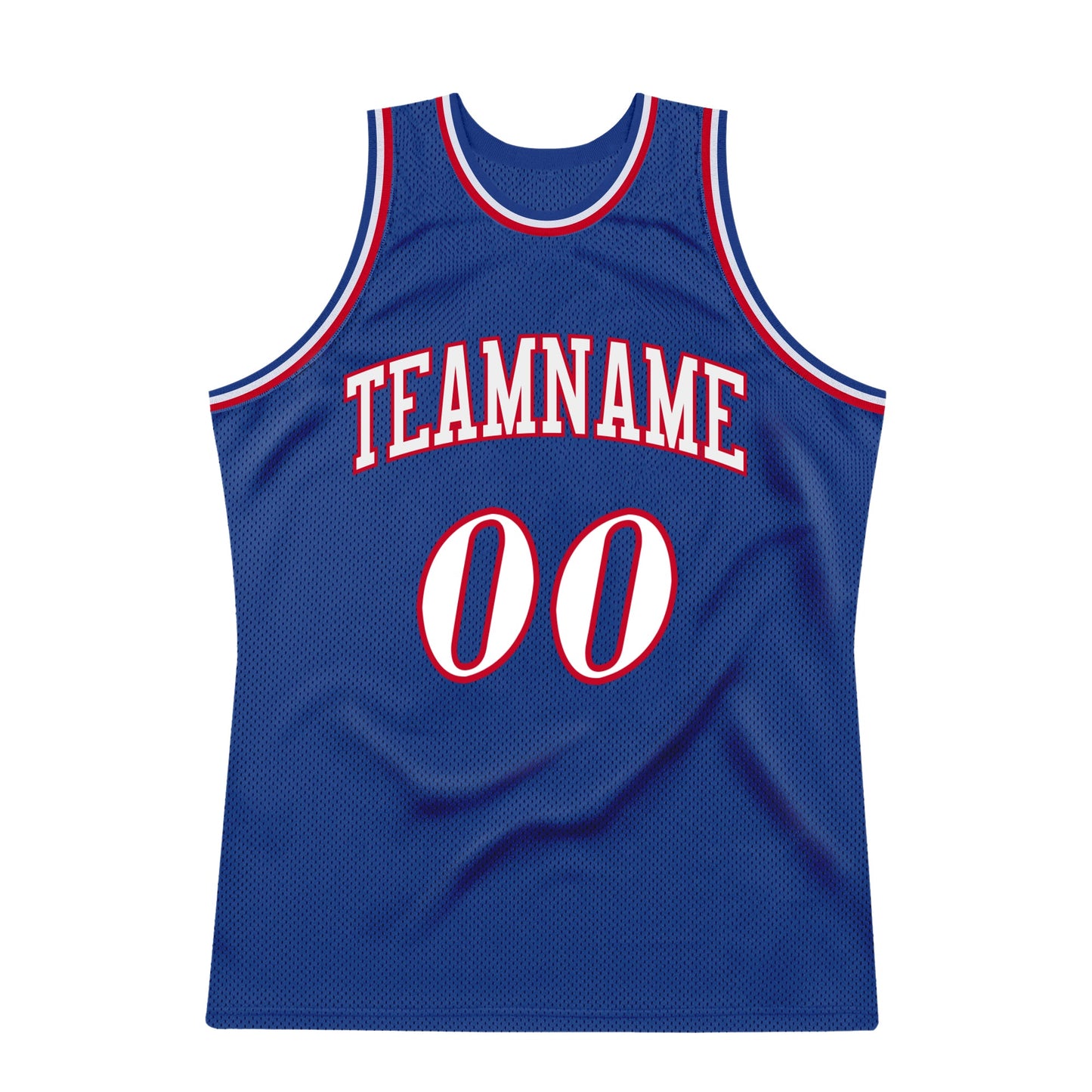 Custom Royal White-Red Authentic Throwback Basketball Jersey - Sky-Custom