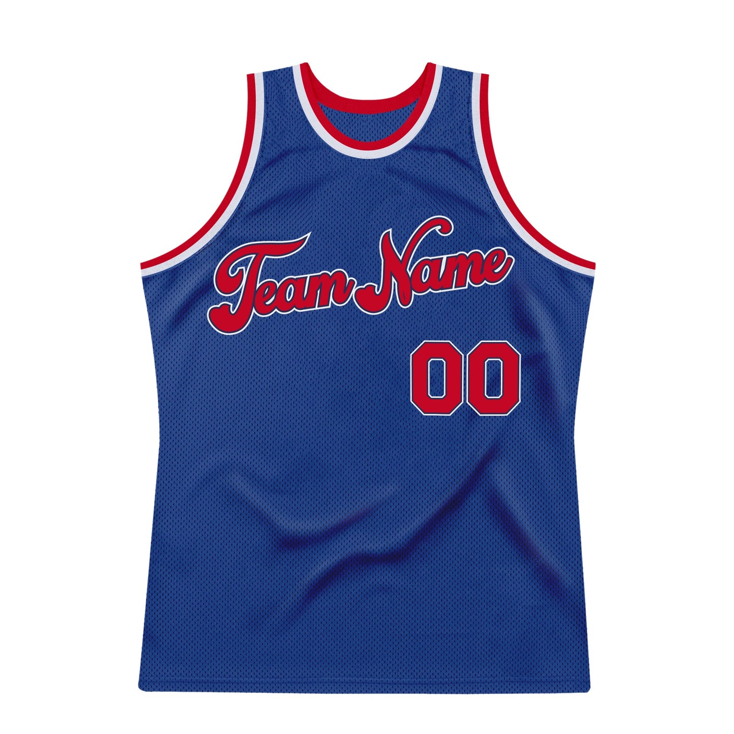 Custom Royal Red-White Authentic Throwback Basketball Jersey - Sky-Custom