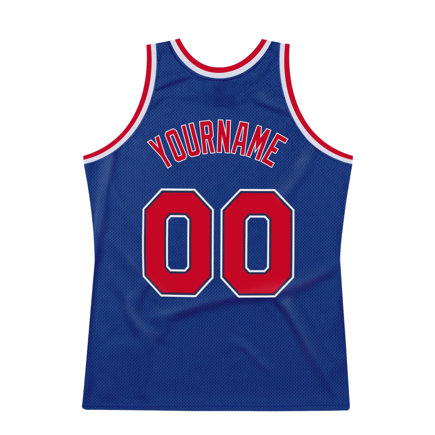 Custom Royal Red-White Authentic Throwback Basketball Jersey - Sky-Custom