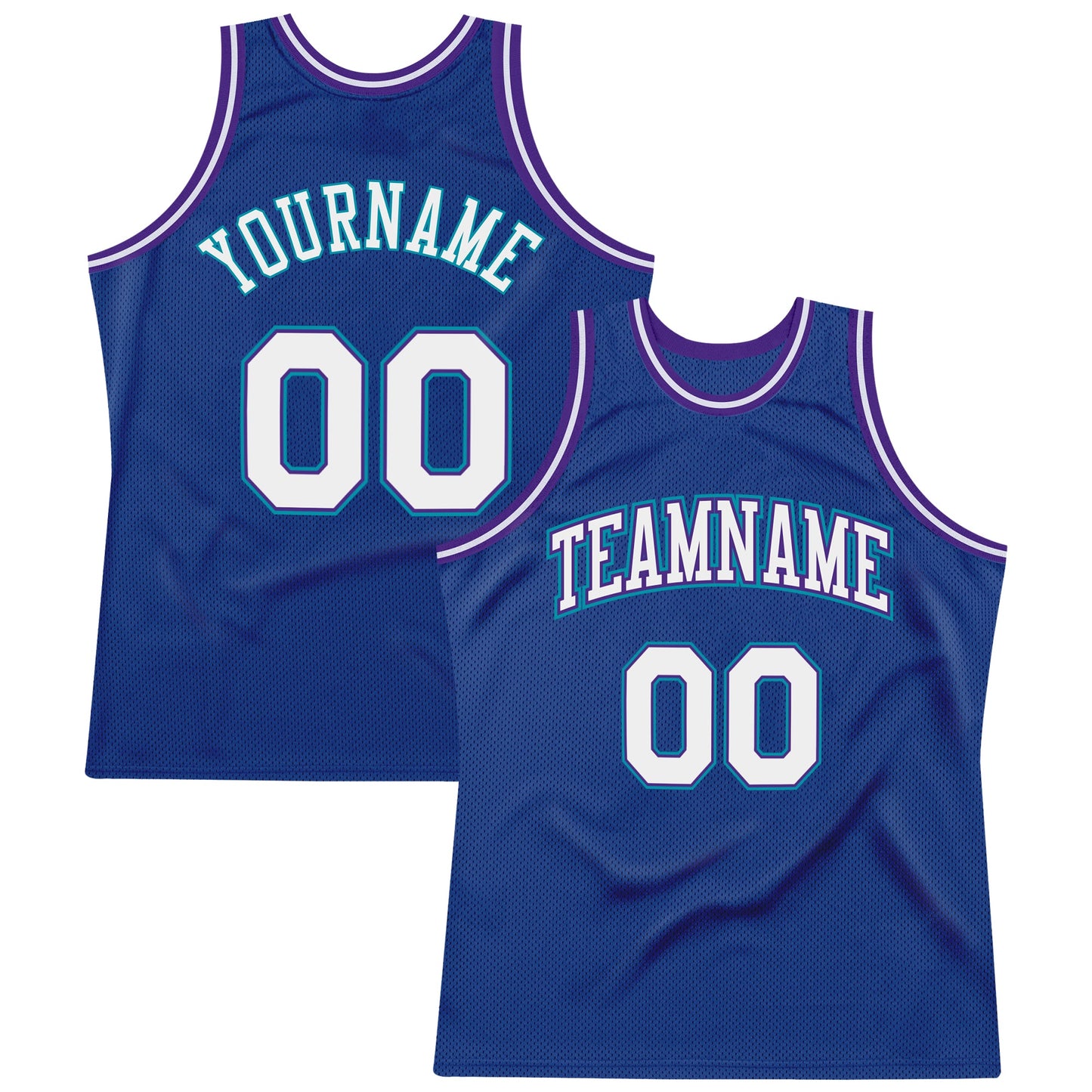 Custom Royal White-Purple Authentic Throwback Basketball Jersey - Sky-Custom