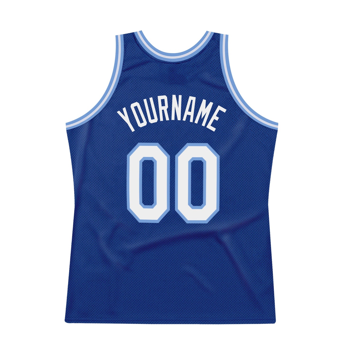 Custom Royal White-Light Blue Authentic Throwback Basketball Jersey - Sky-Custom