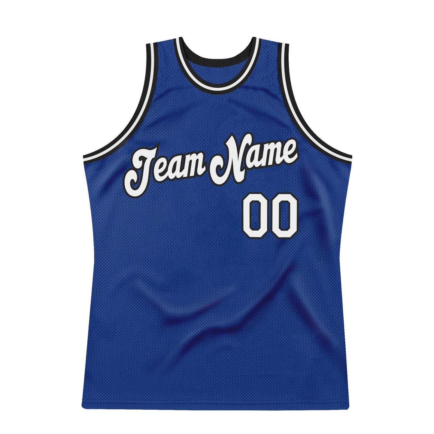 Custom Royal White-Black Authentic Throwback Basketball Jersey - Sky-Custom