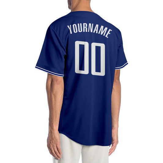Custom Royal White Authentic Baseball Jersey - Sky-Custom